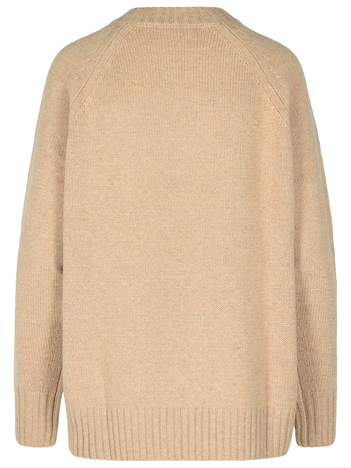 Shop P.a.r.o.s.h Wood Beige Cashmere Sweater