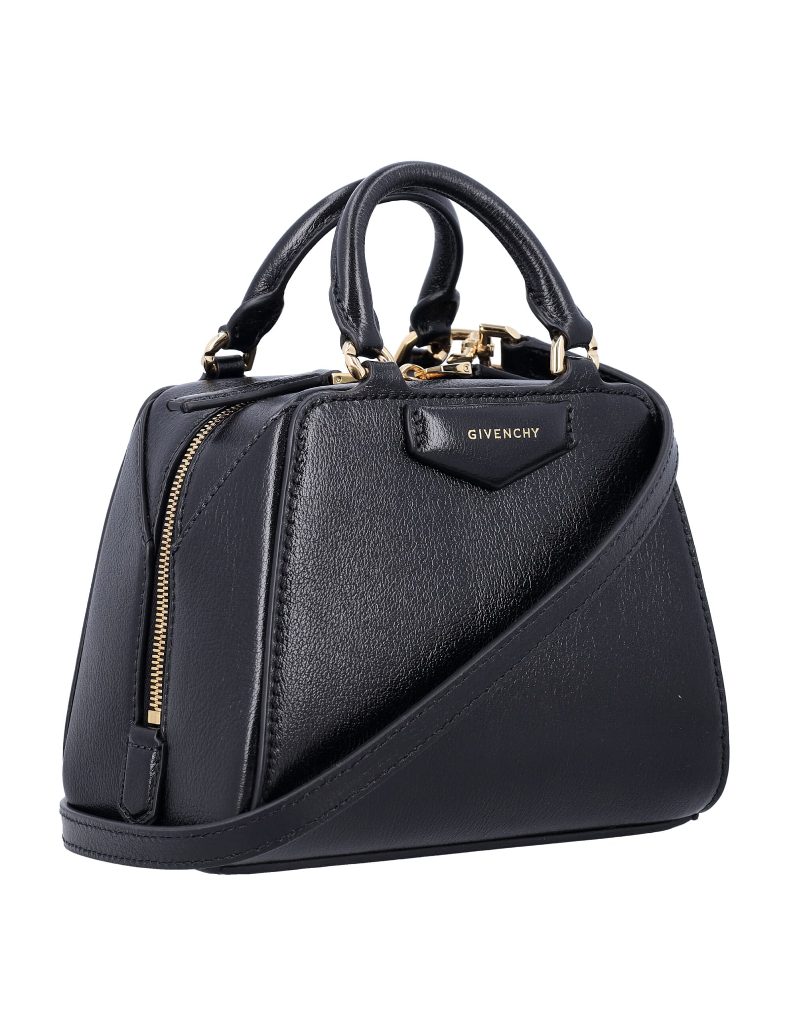 Shop Givenchy Antigona Cube Nano Bag In Black