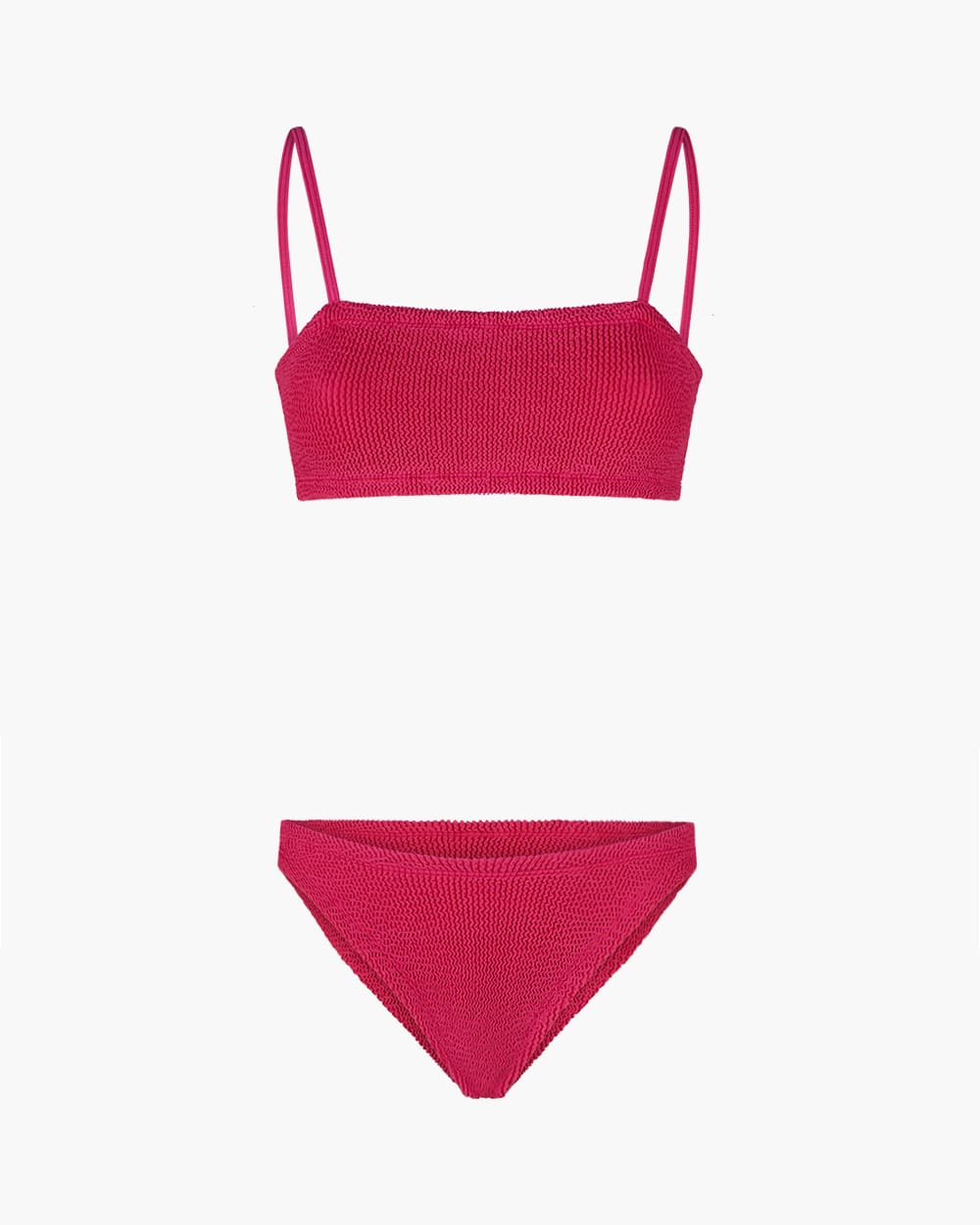 Hunza G Crinkle Gigi Bikini Set In Fuchsia | ModeSens