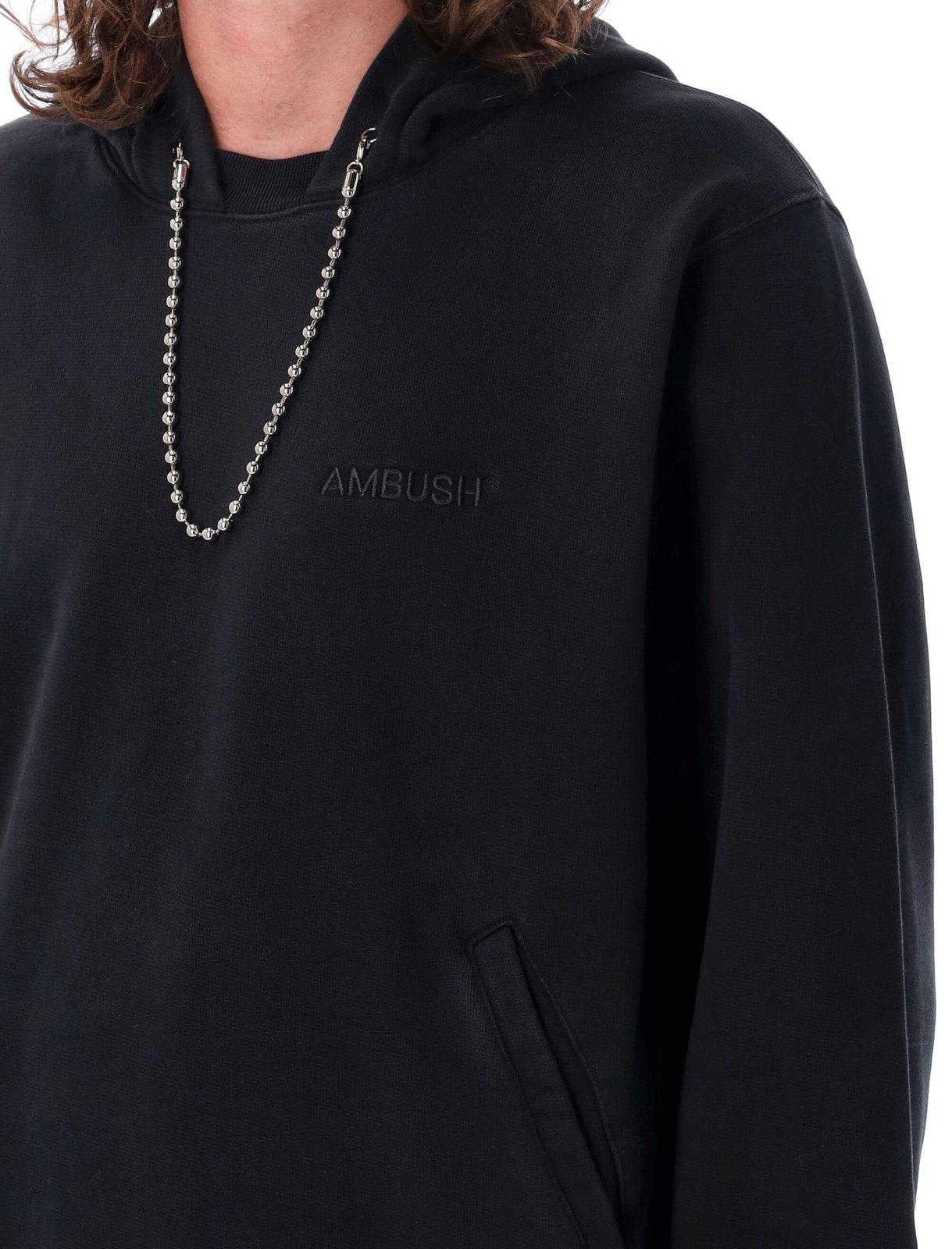 Shop Ambush Ballchain Long-sleeved Hoodie In Black