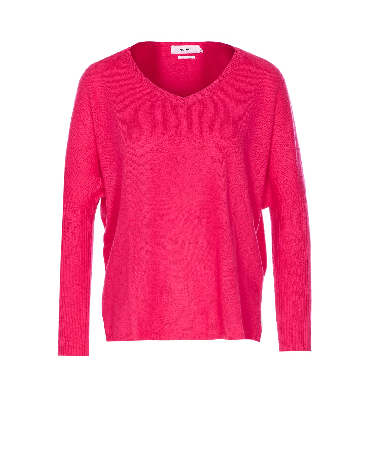 Not Shy V-neck Cashmere Sweater In Pink
