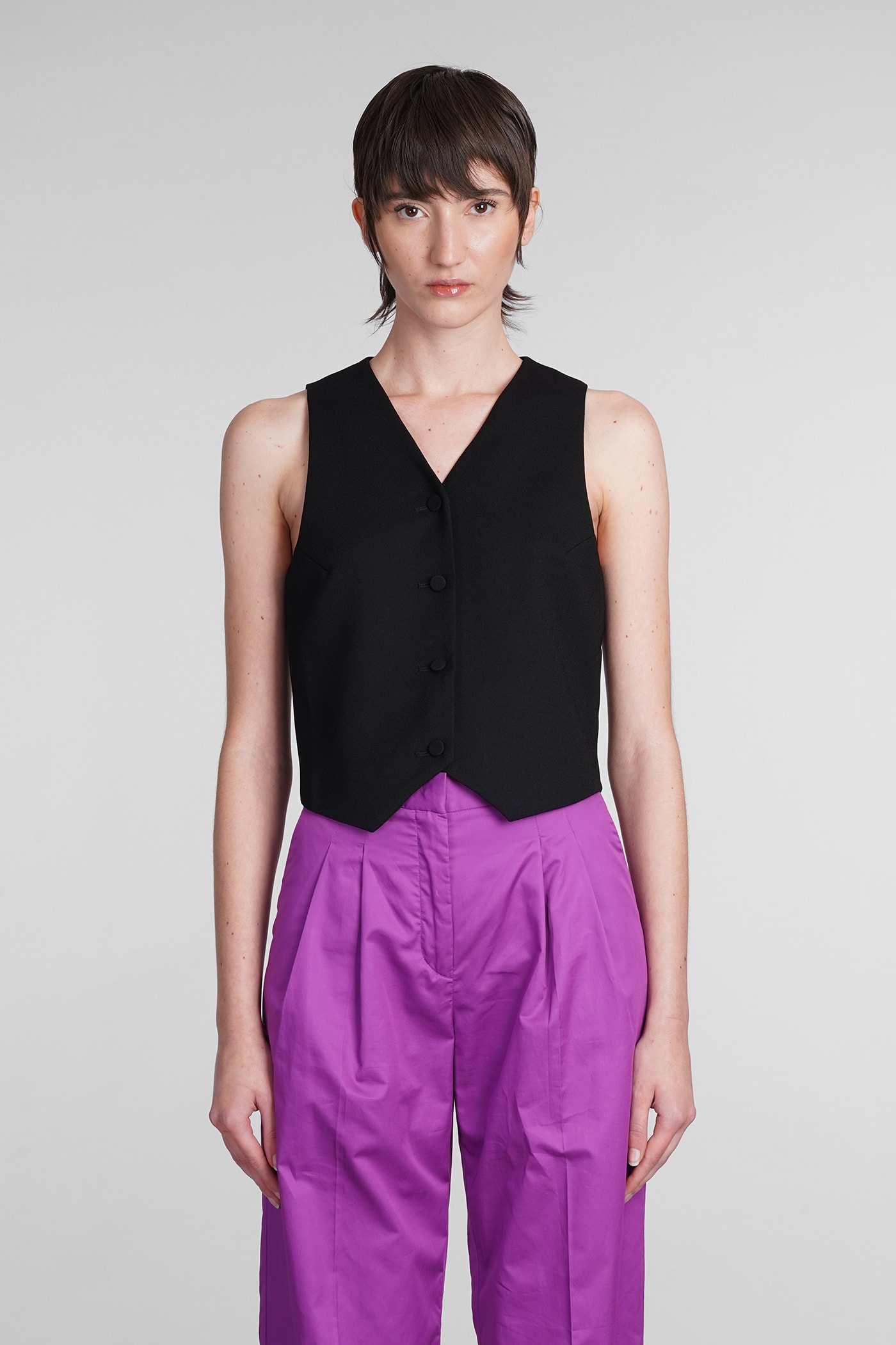 Shop The Andamane Pauline Vest In Black Polyester