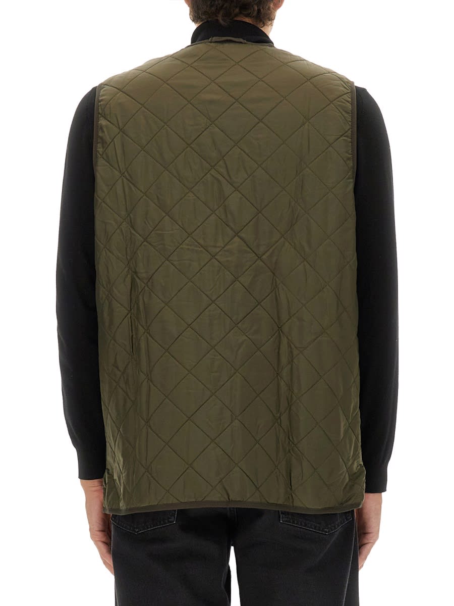 Barbour Polarquilt Reversible Vest In Green