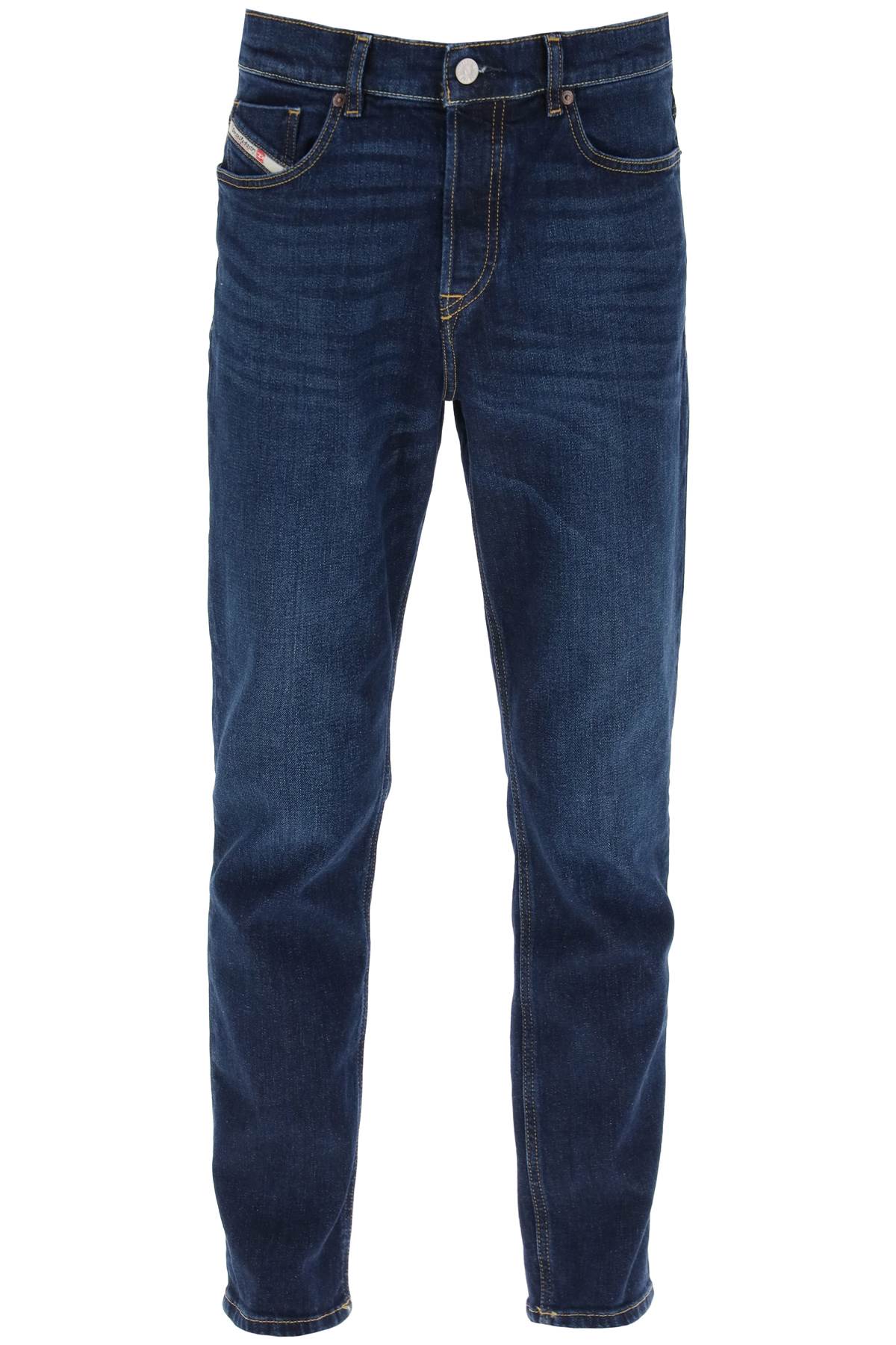 Shop Diesel D-fining Jeans With Tapered Leg In Blu Scuro