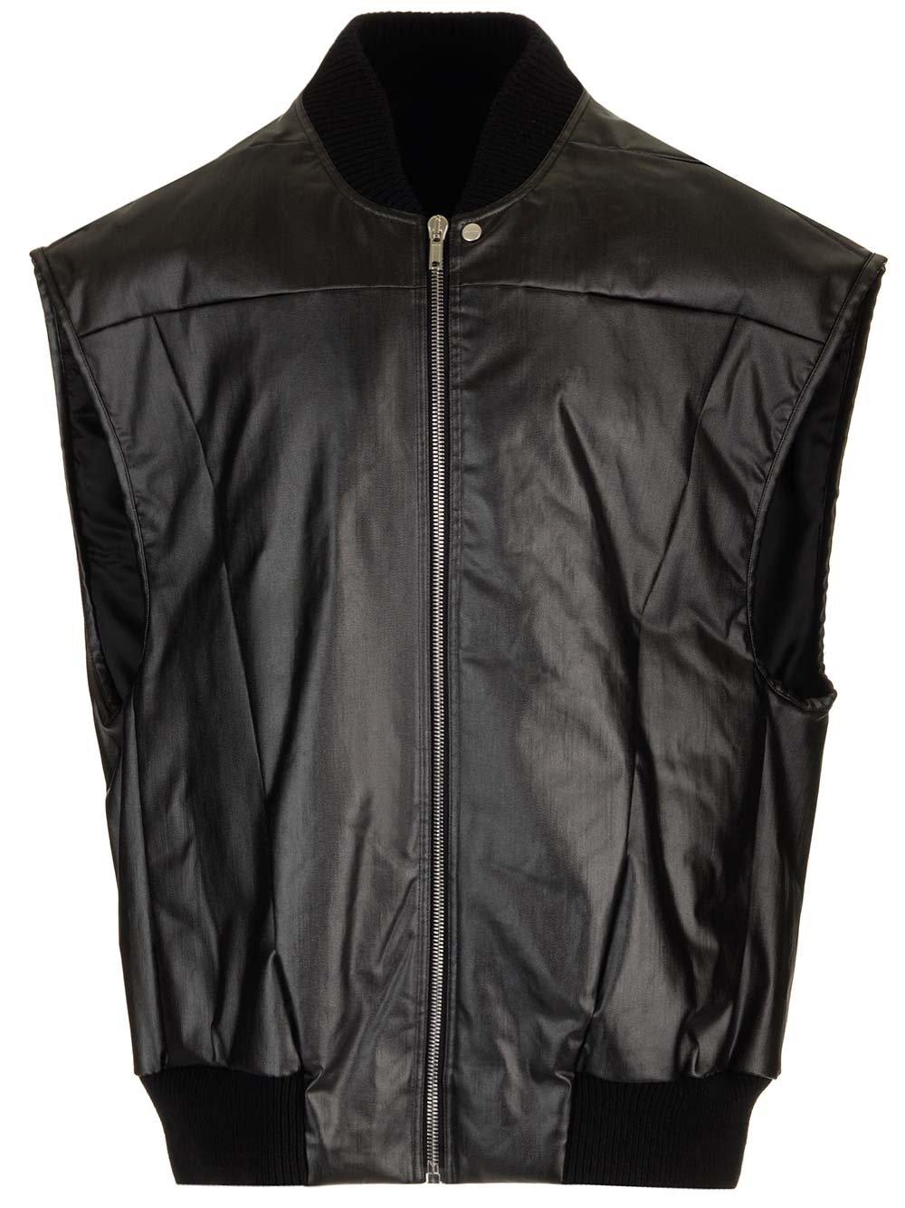 Shop Rick Owens Jumbo Zip-up Vest In Black