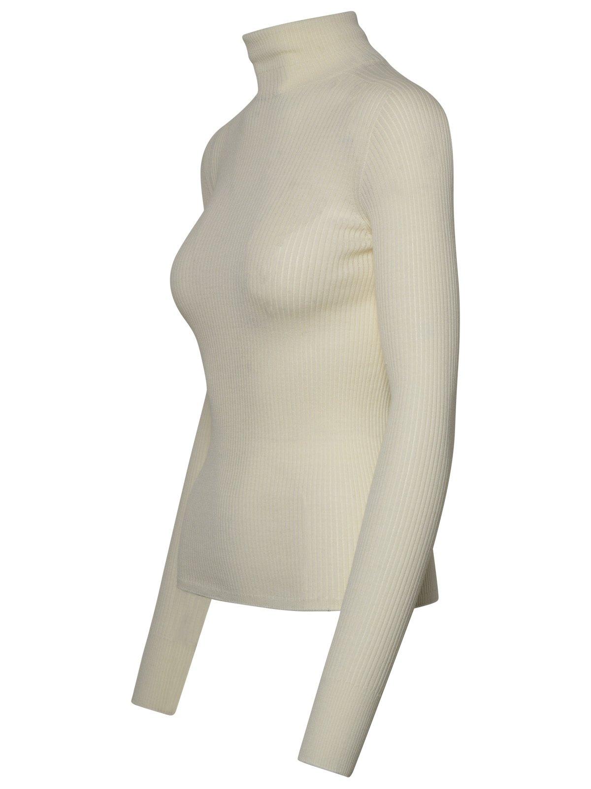 Shop Sportmax Flavia Turtleneck Long-sleeved Jumper In White