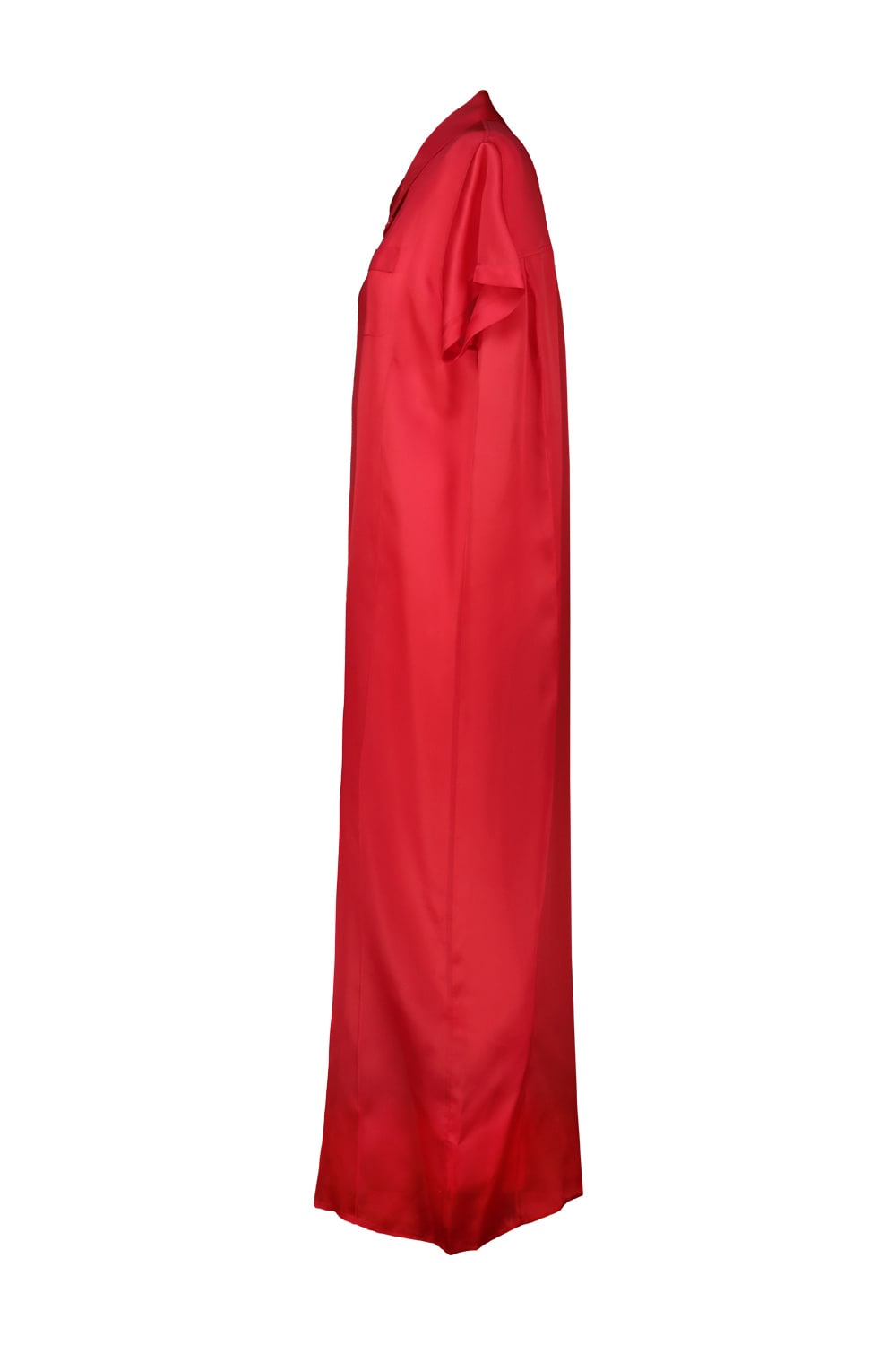 Khaite Effy Silk And Cotton-blend Organza Midi Shirt Dress In Raspberry