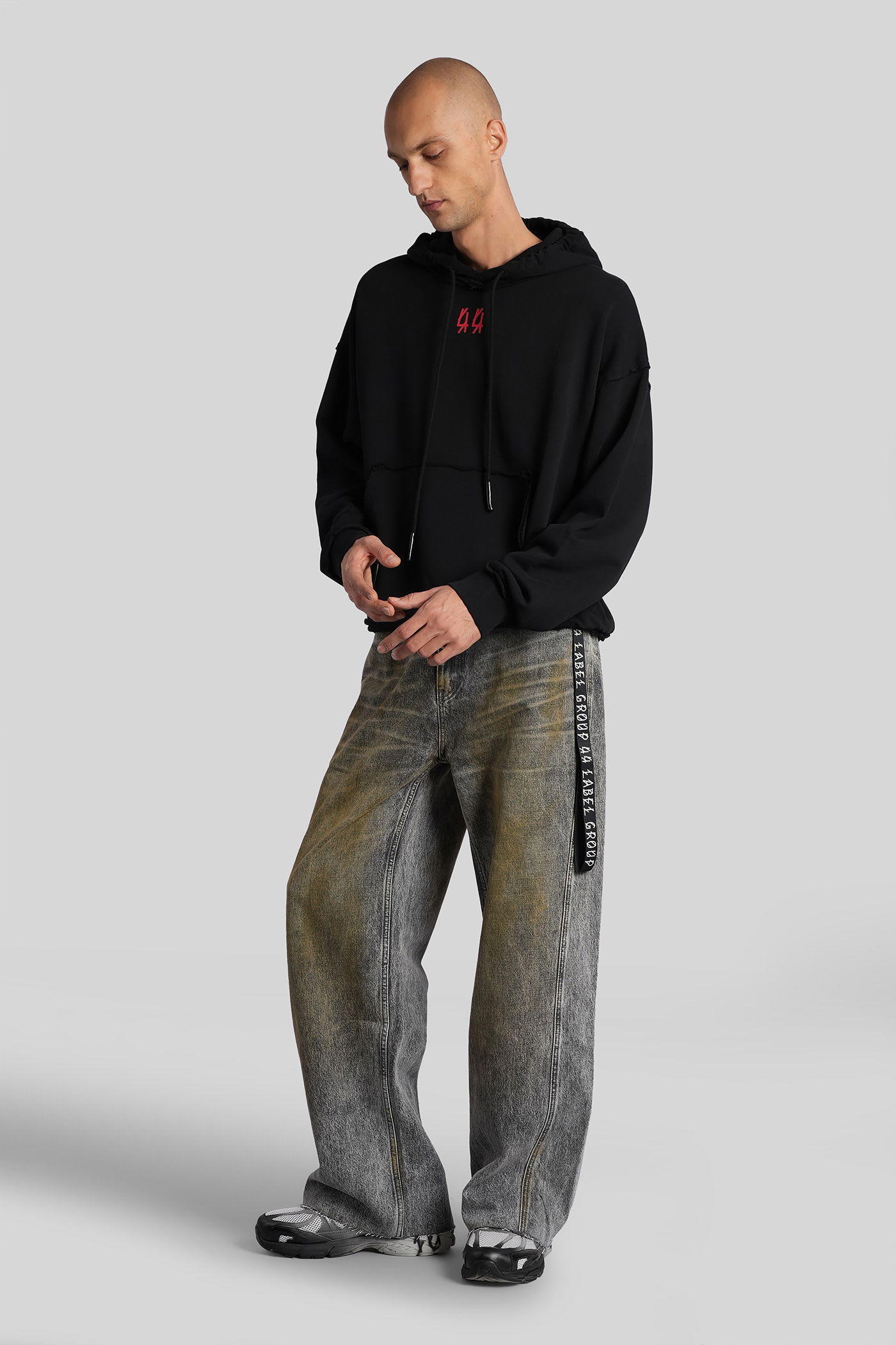 44 Label Group Jeans In Grey Cotton In Gray