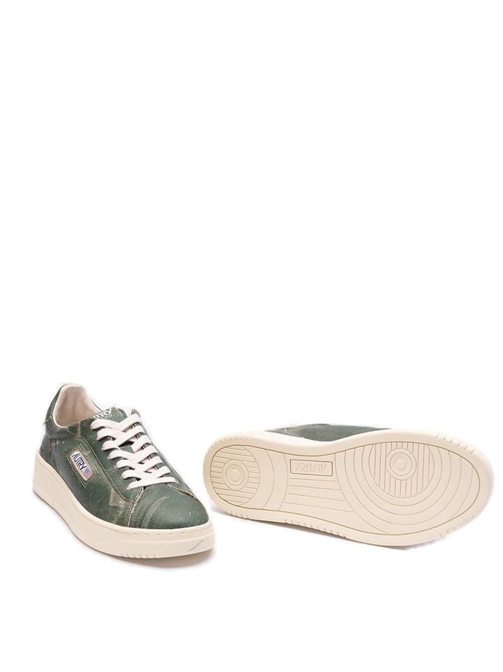 Autry Dallas Leather Sneakers In Verde