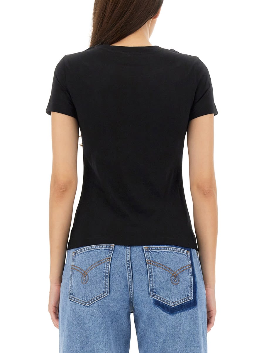 Shop M05ch1n0 Jeans Peace & Love T-shirt In Black