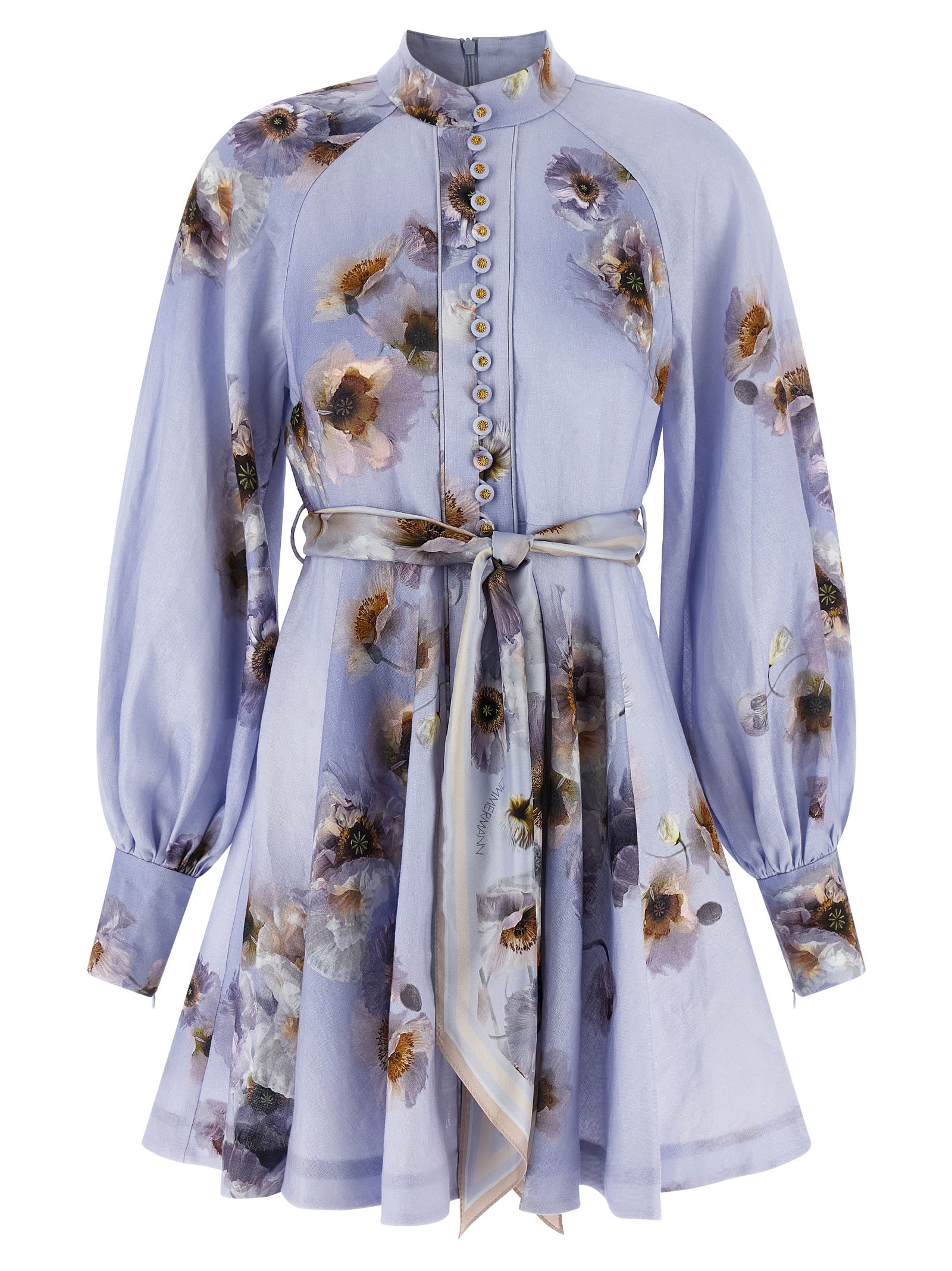 Zimmermann Mini Dress With Buttons Hypnotic In Multi