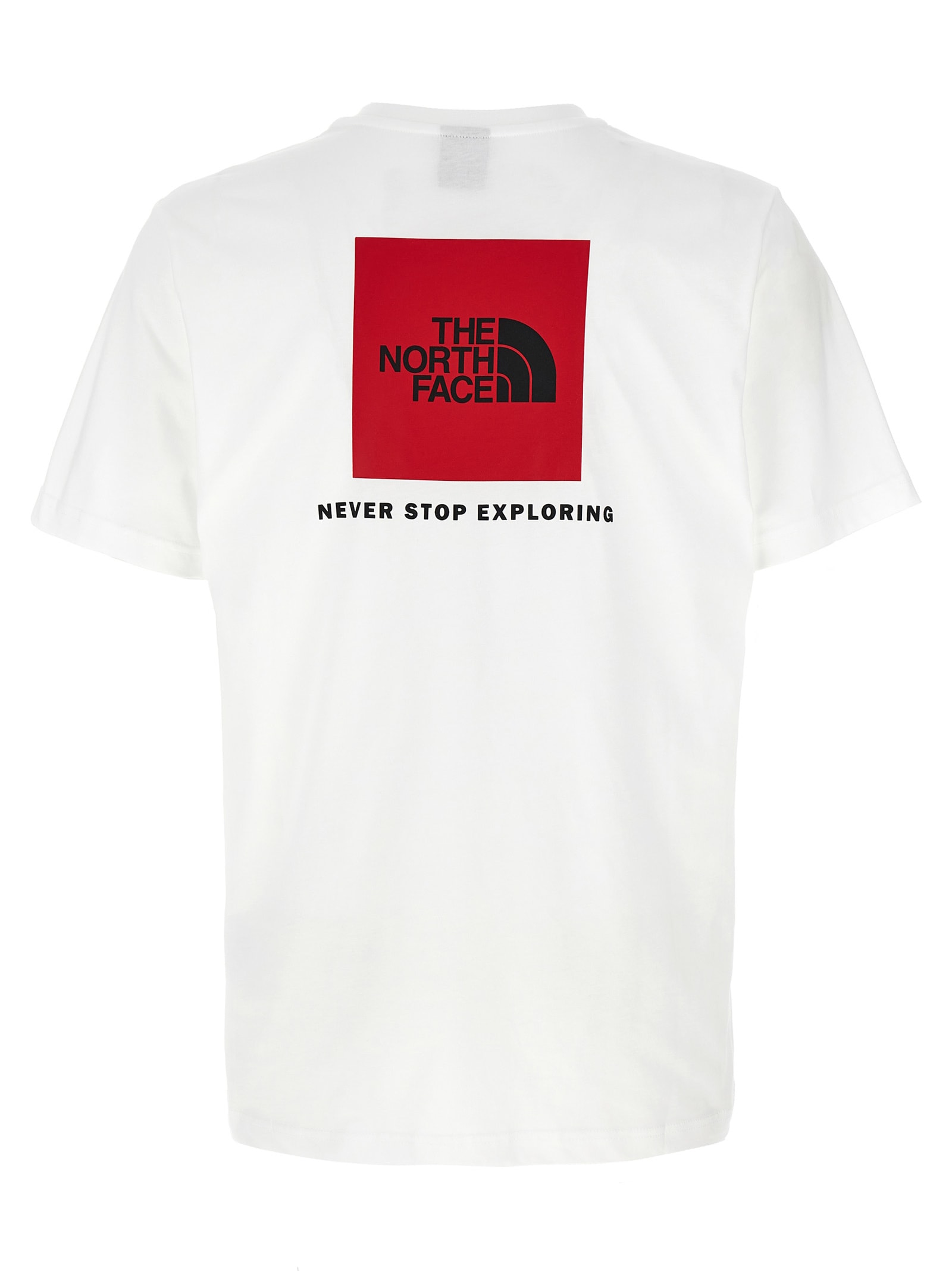 The North Face White T-shirt With Logo Printed On The Front And Back In Cotton Blend Man