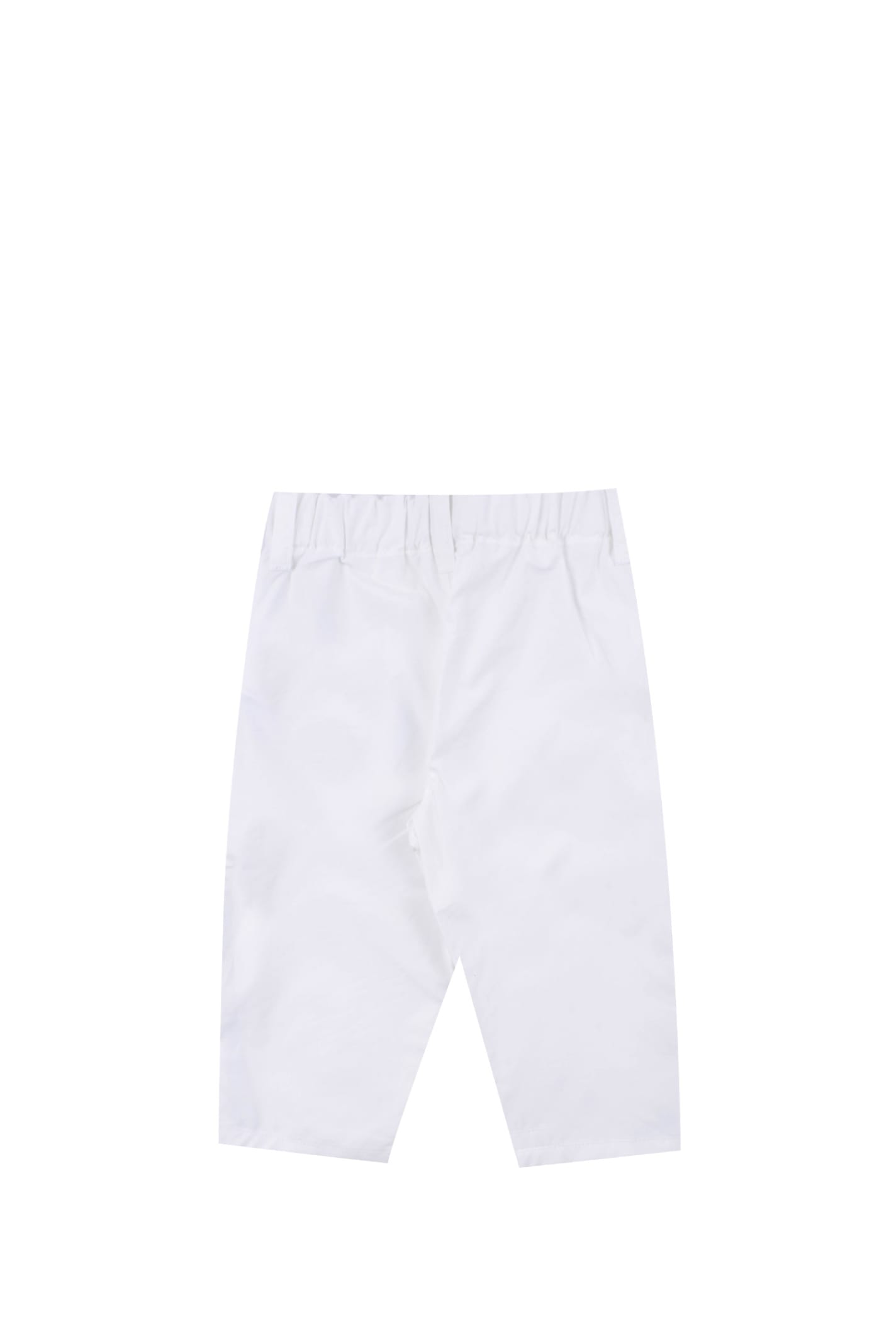 Shop Emporio Armani Cotton Pants In White