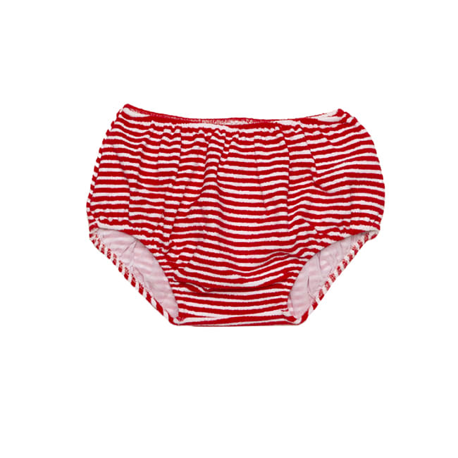 MC2 Saint Barth Red Striped Sponge Girl Swim Bottom Brief