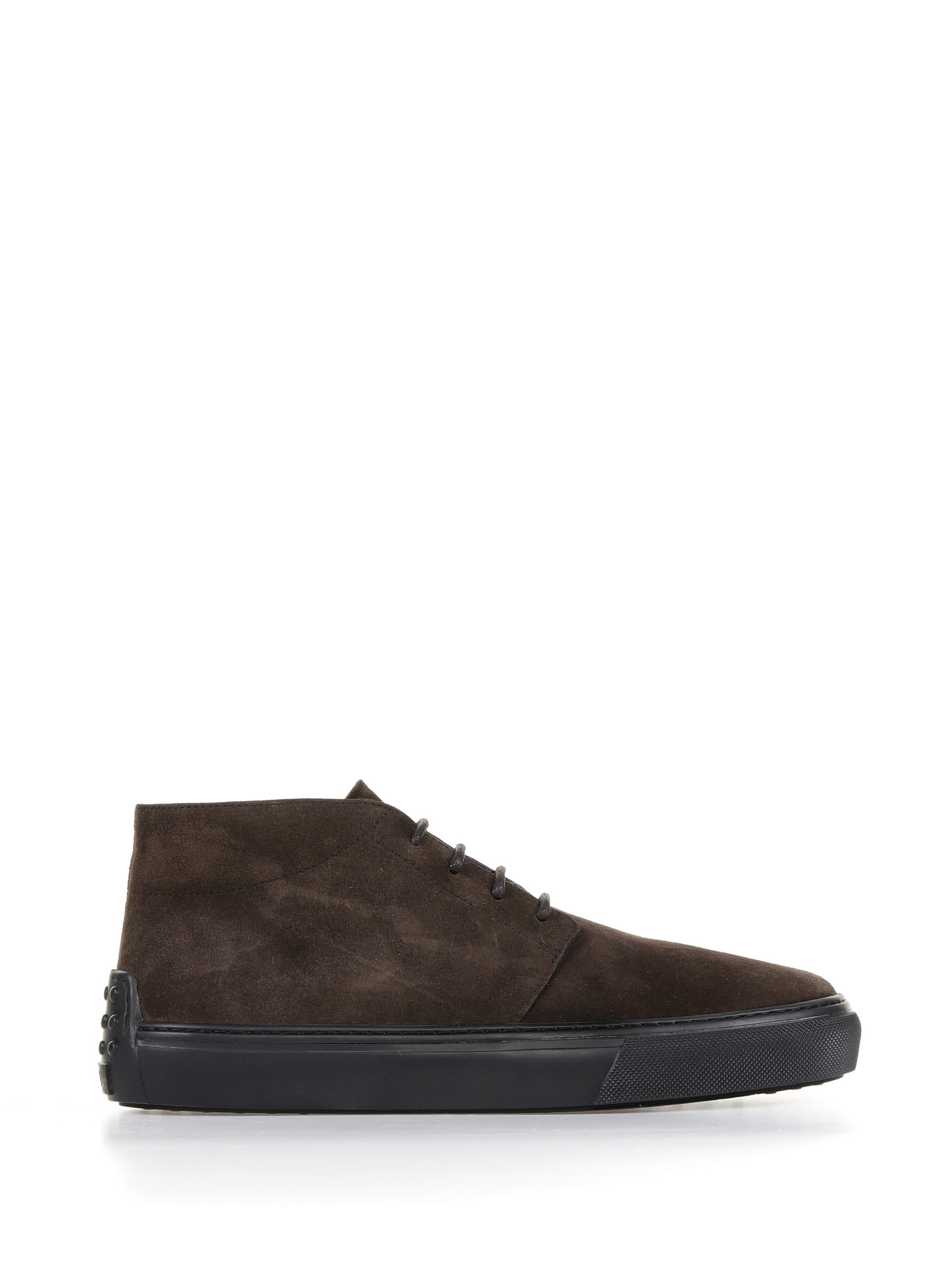 Tods Ankle Boots In Dark Brown Suede Leather