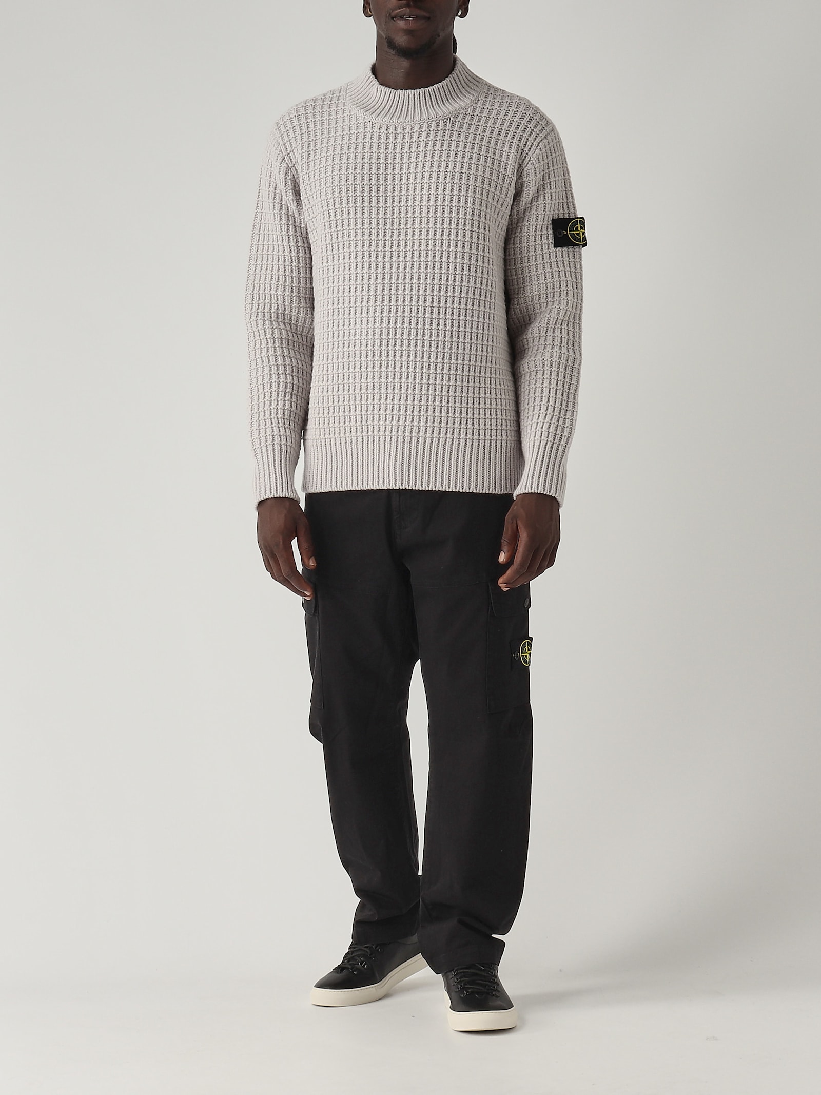 Shop Stone Island Maglia Sweater In Grigio