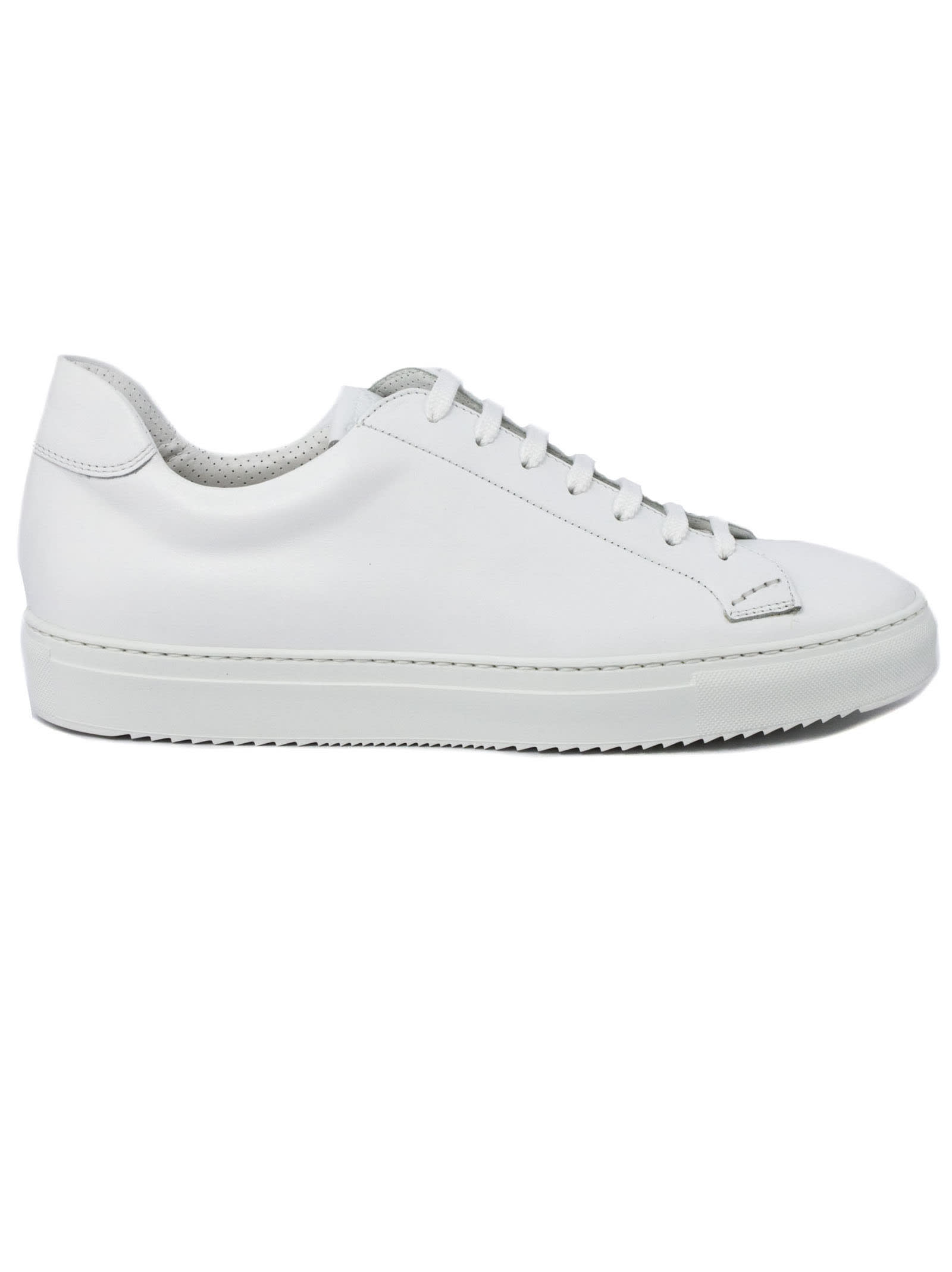 Doucals Sneaker In White Leather In Bianco | ModeSens