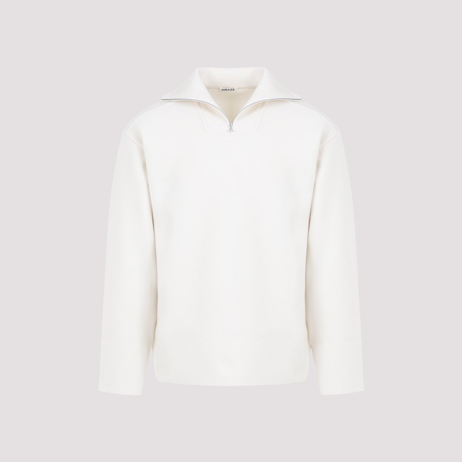 Shop Auralee Heavy Milano Pullover In Ivory White