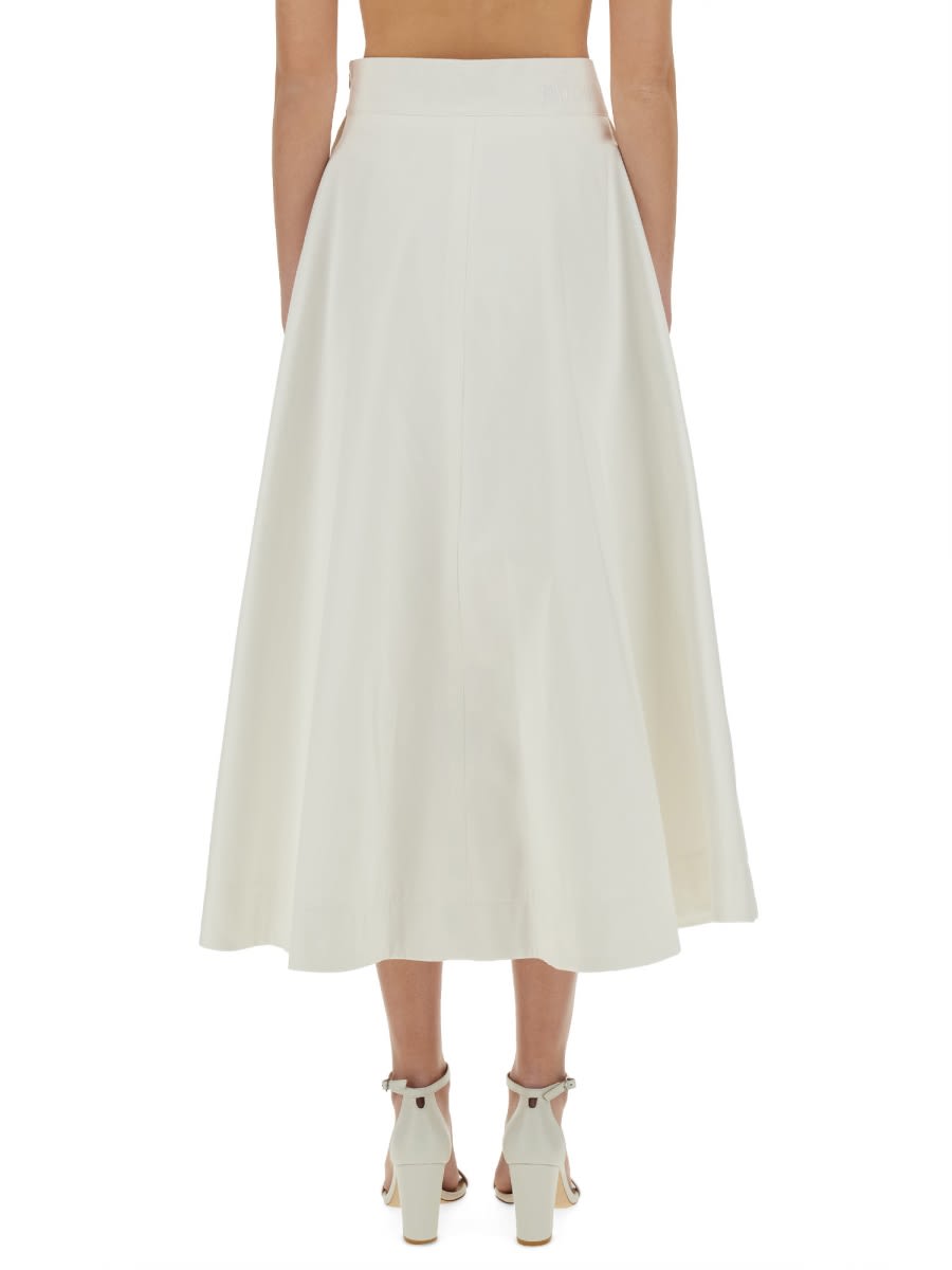 Shop Patou Cotton Gabardine Long Flared Skirt