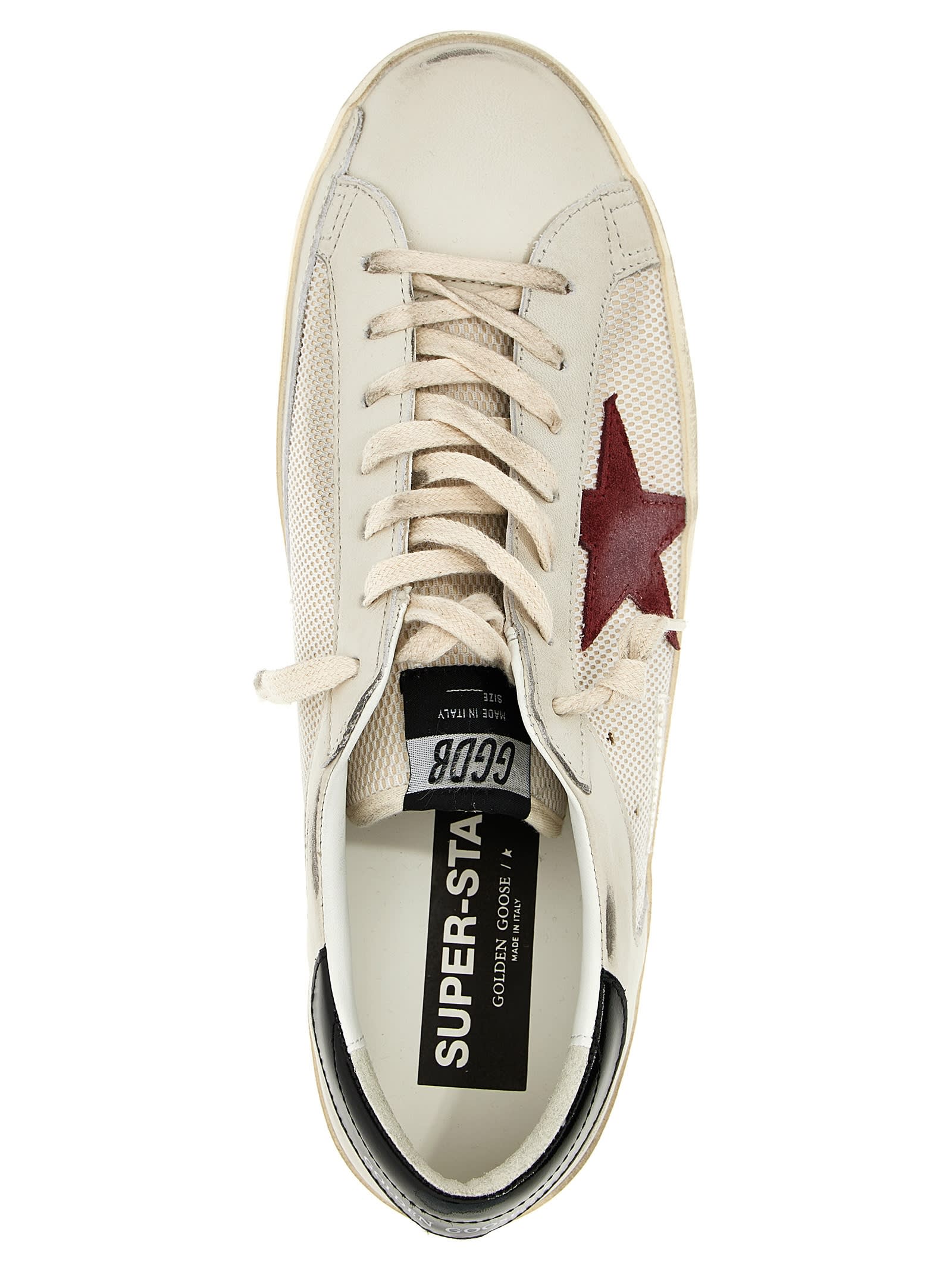 Shop Golden Goose Superstar Sneakers In White/pomegranate/black
