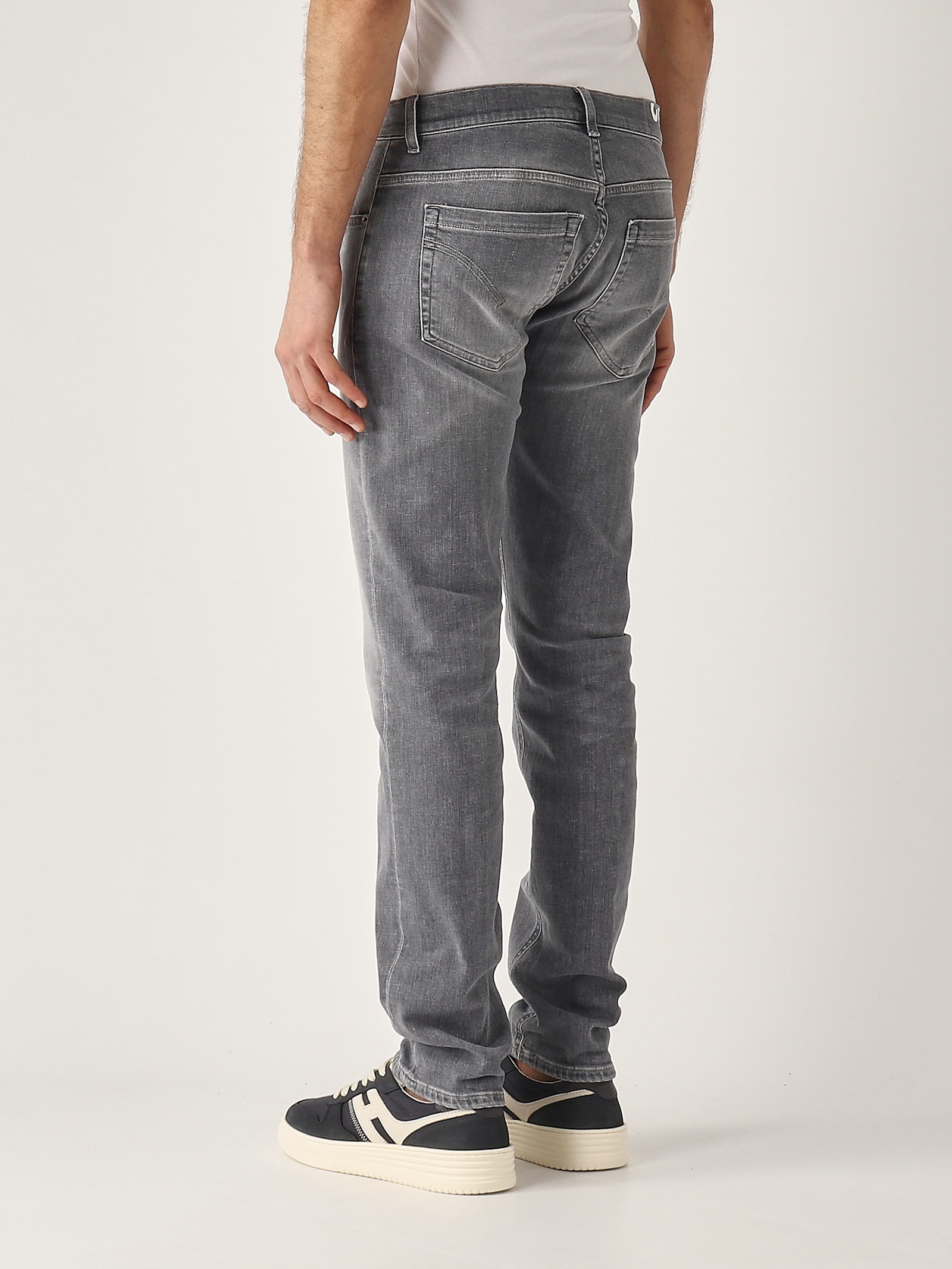 Dondup Jeans George Skinny Fit Stretch Jeans In Bianco