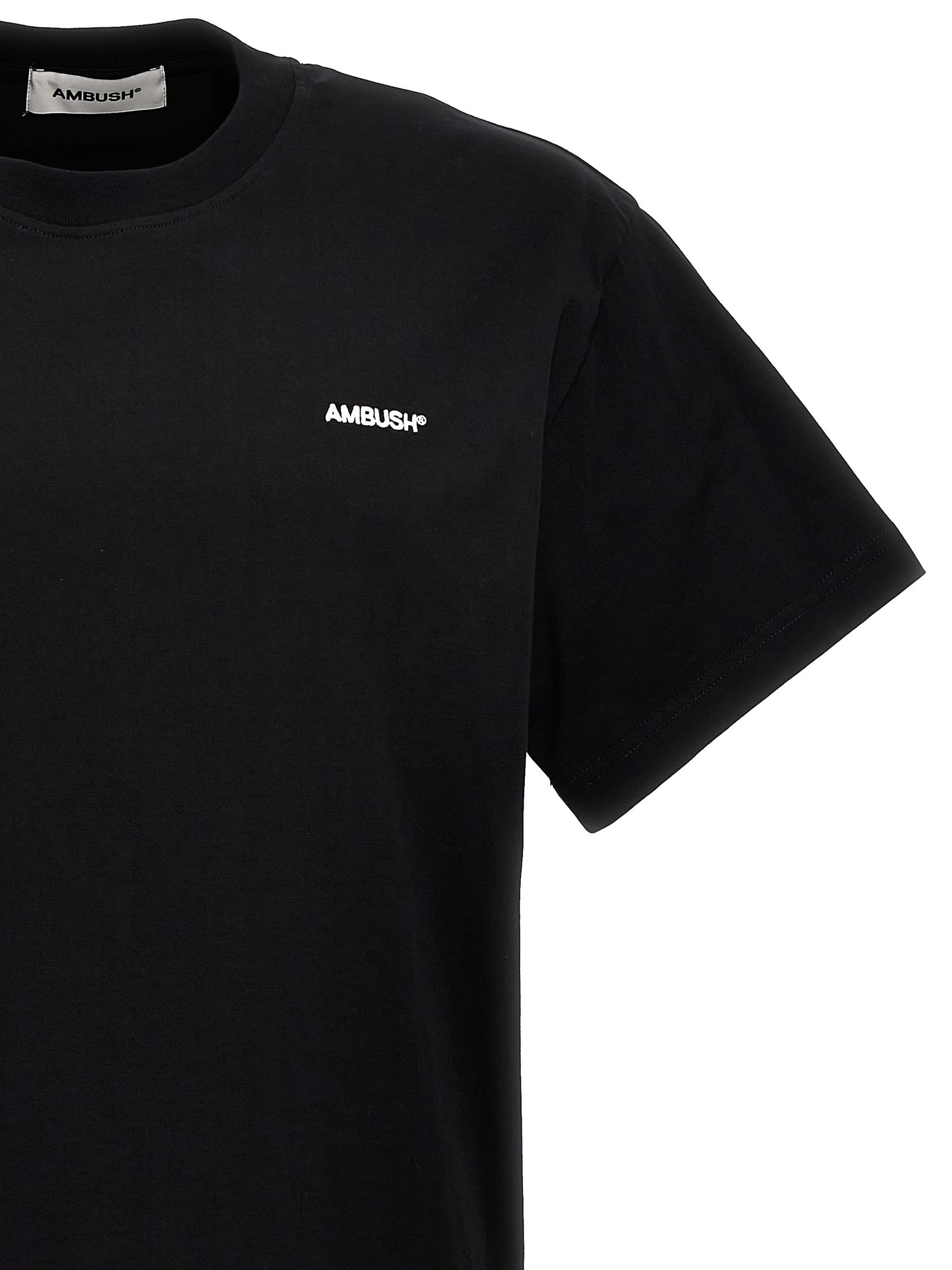 Ambush Logo-embroidered T-shirt Set (set Of Three) In Black