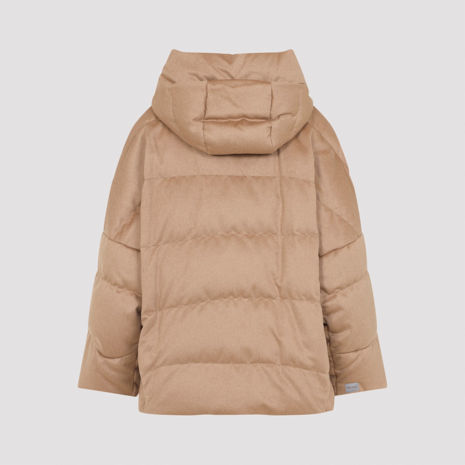 Max Mara The Cube Camel Brown Camel Wool Desiderio Padded Jacket In Brown