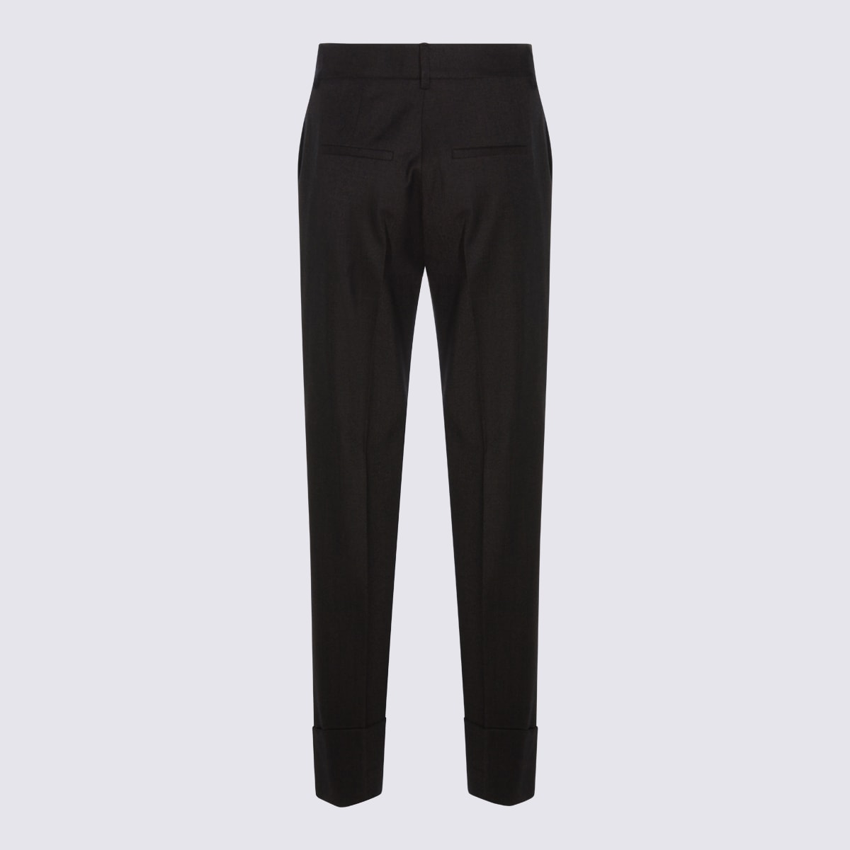 Antonelli Dark Brown Wool Pomino Pants In Brown