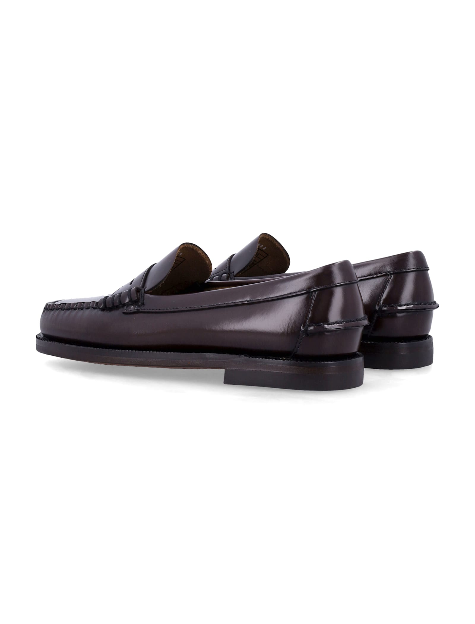 Sebago Classic Dan Brushed Leather Loafers In Burgundy