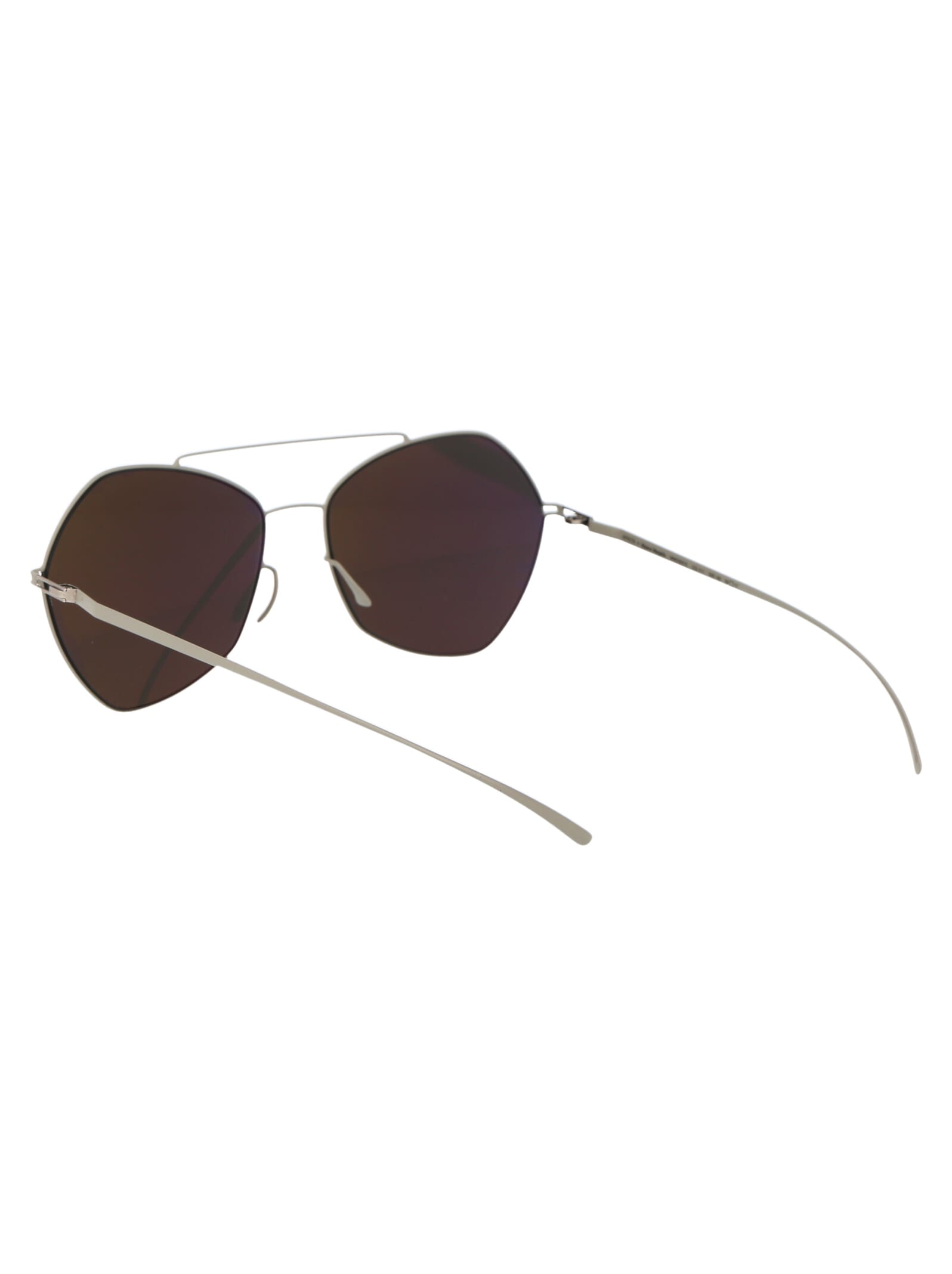 Shop Mykita Mmesse012 Sunglasses In 278 E11 Light Grey Mirror Black