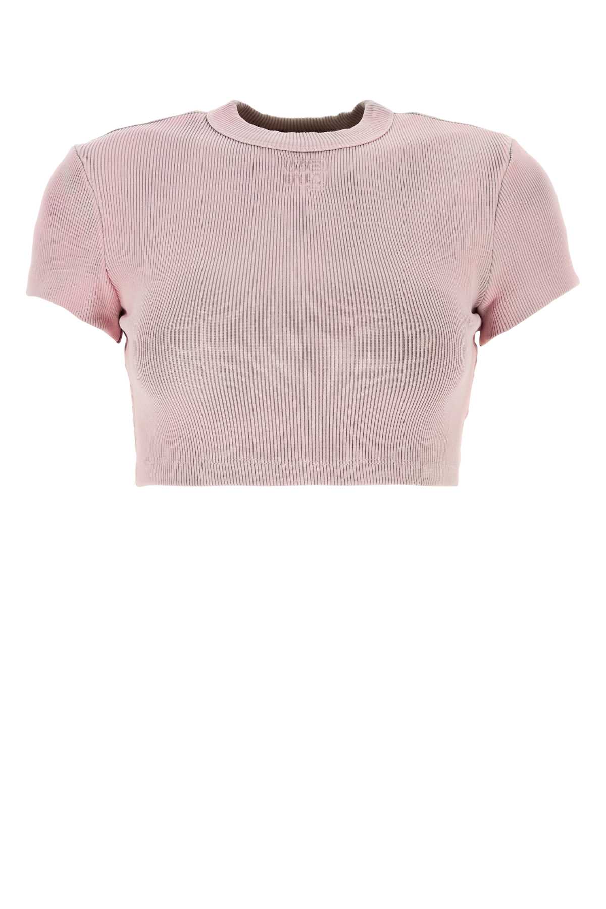Pink Stretch Cotton T-shirt