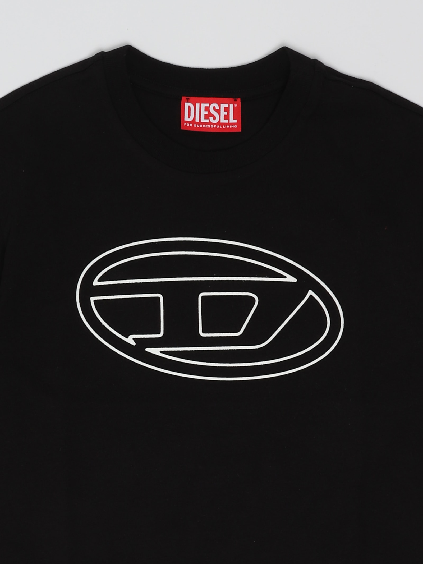 Shop Diesel Justbigoval Over T-shirt In Nero