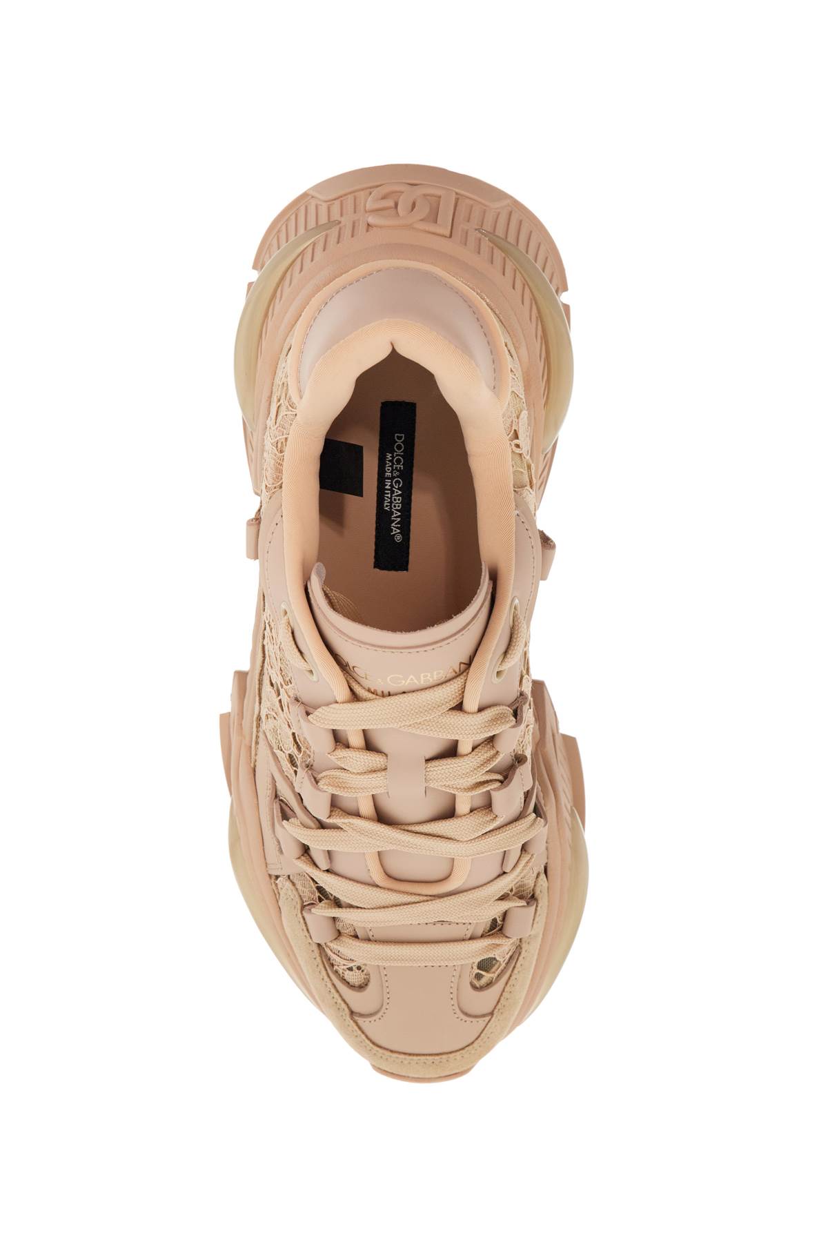 Shop Dolce & Gabbana Airmaster Sneakers In Neutrals/pink