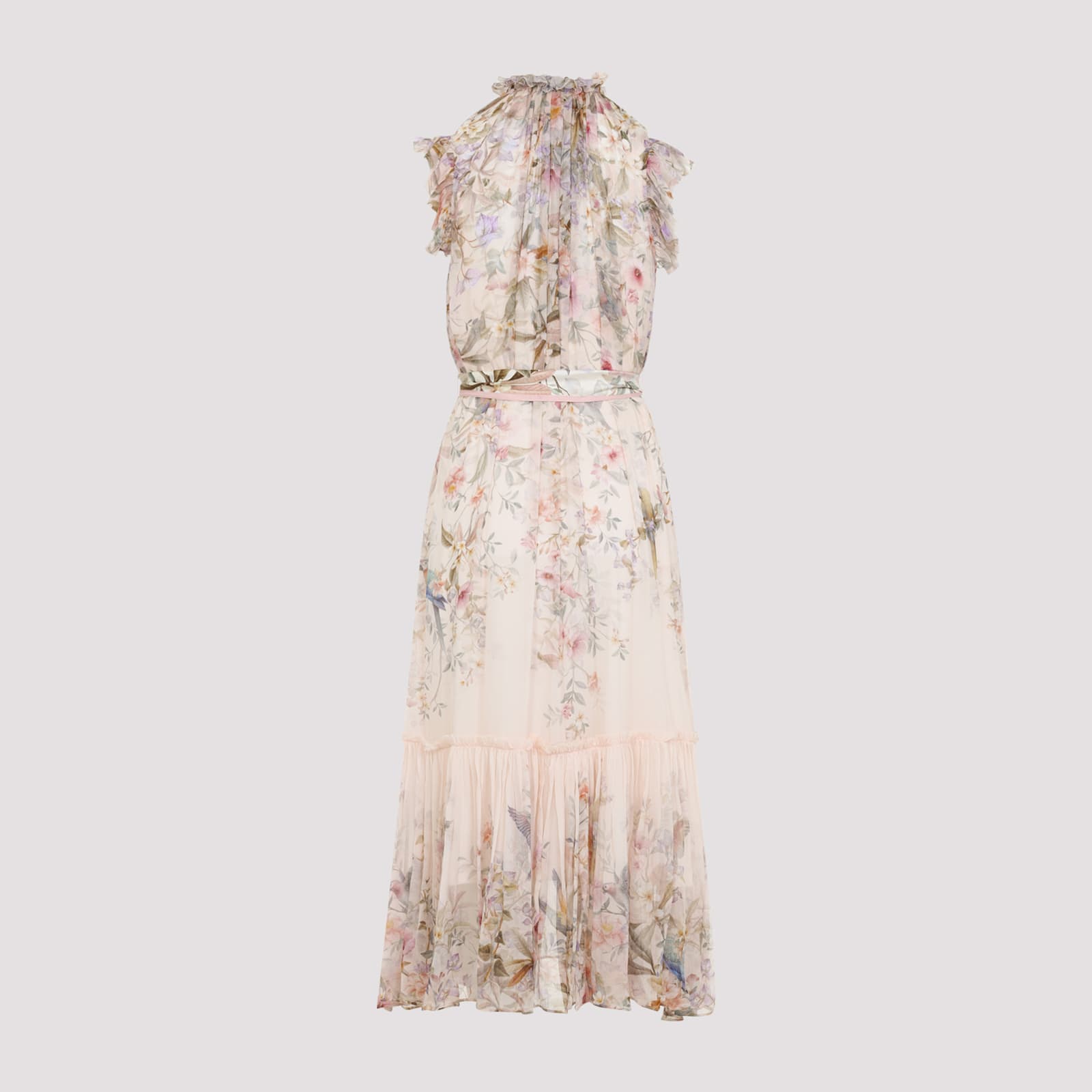 Zimmermann Rebellion Flutter Midi Dress In Multi