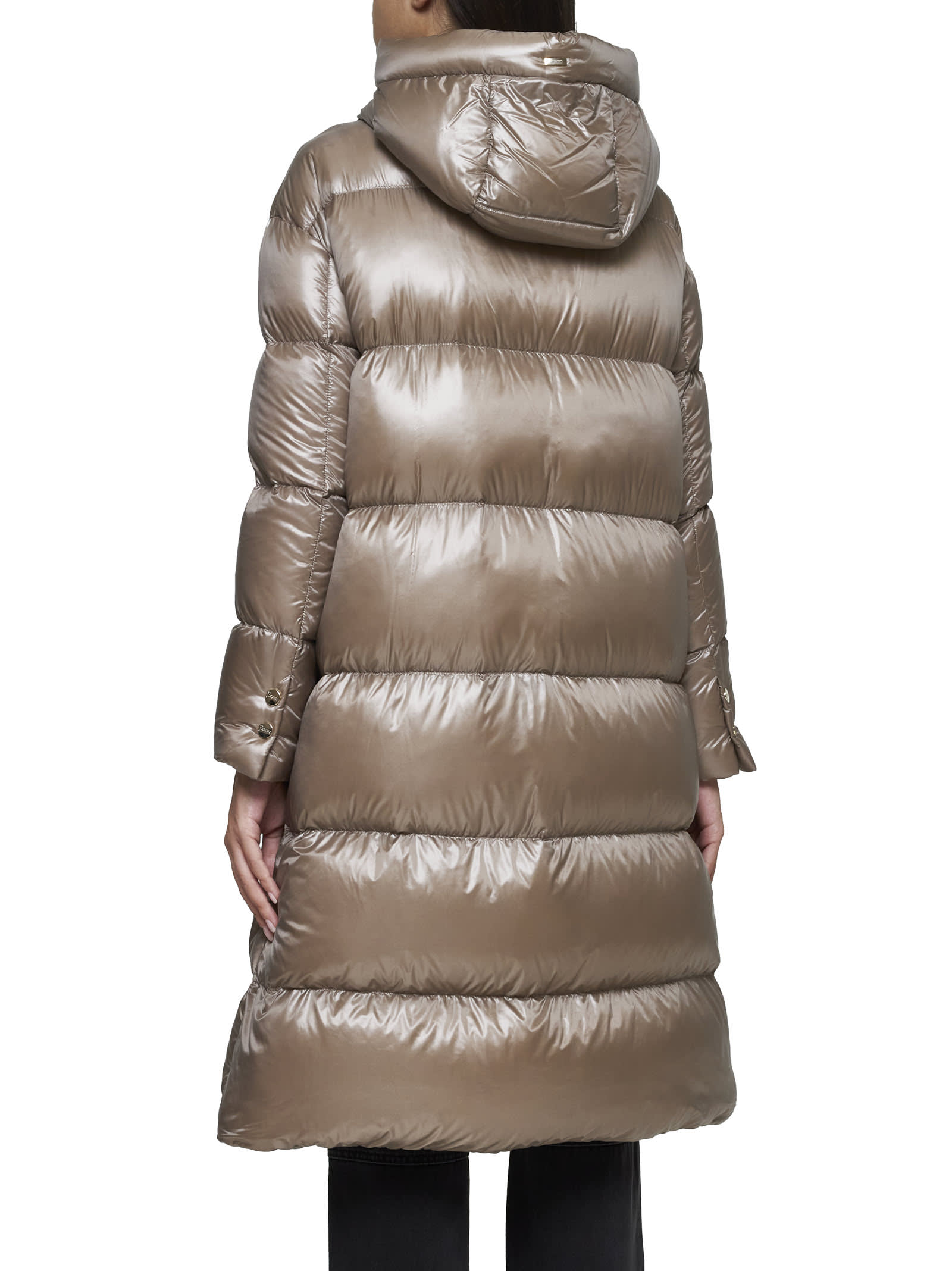 Shop Herno Down Jacket In Dove Grey