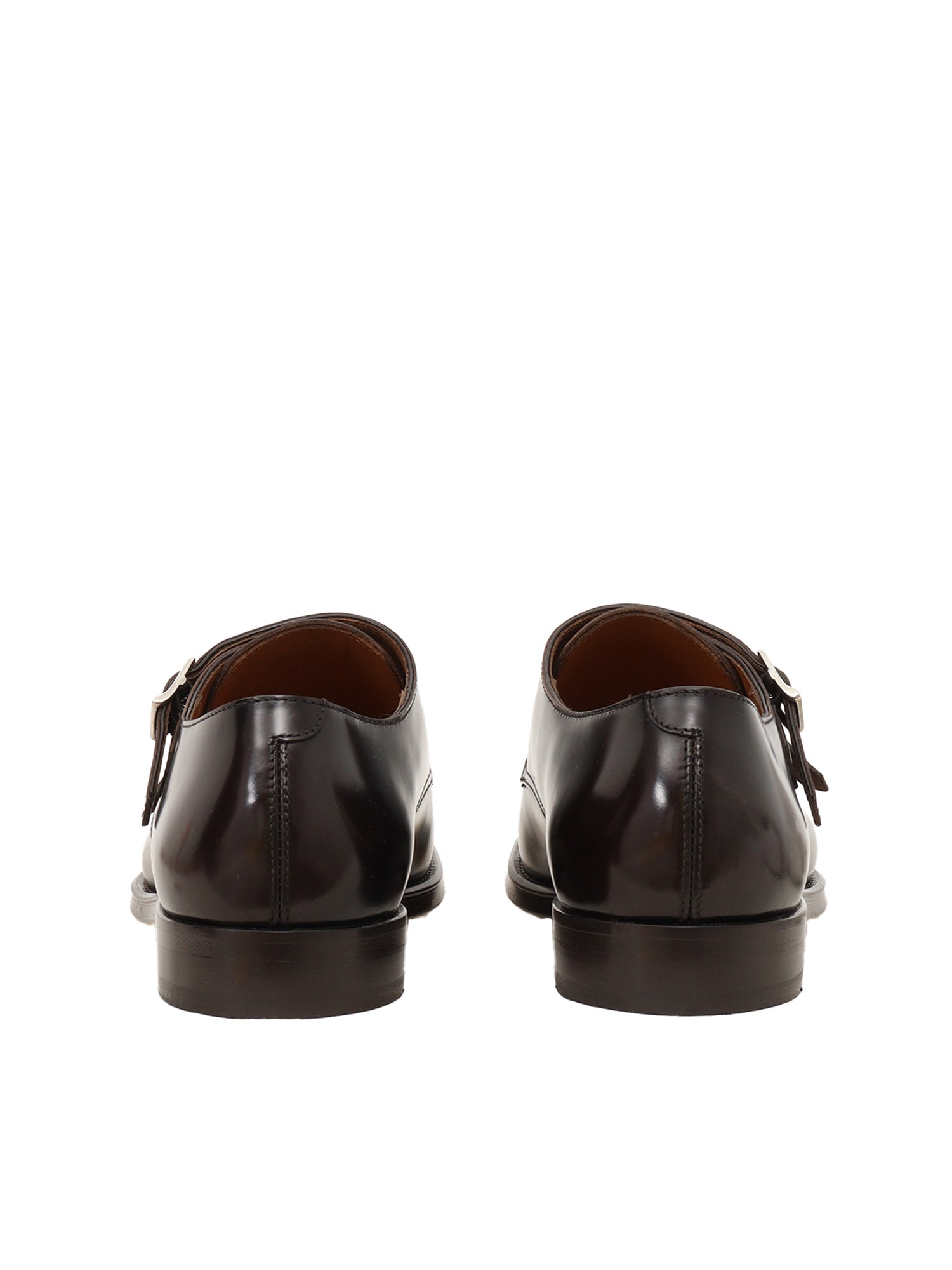 Shop Doucal's Double Buckle Cap Toe (cu) Horse Brown+brown Sole