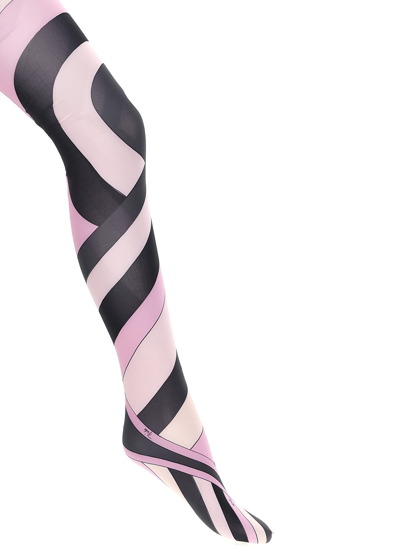 Pucci Patterned Printed Tights Socks Multicolor In Multi