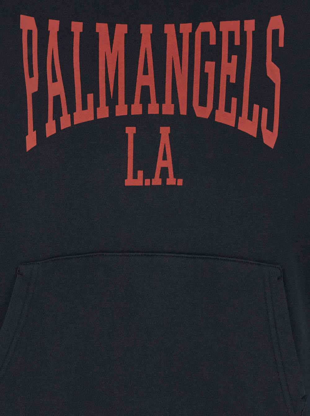 Shop Palm Angels Black Hoodie With College Style Logo On The Front In Cotton Man