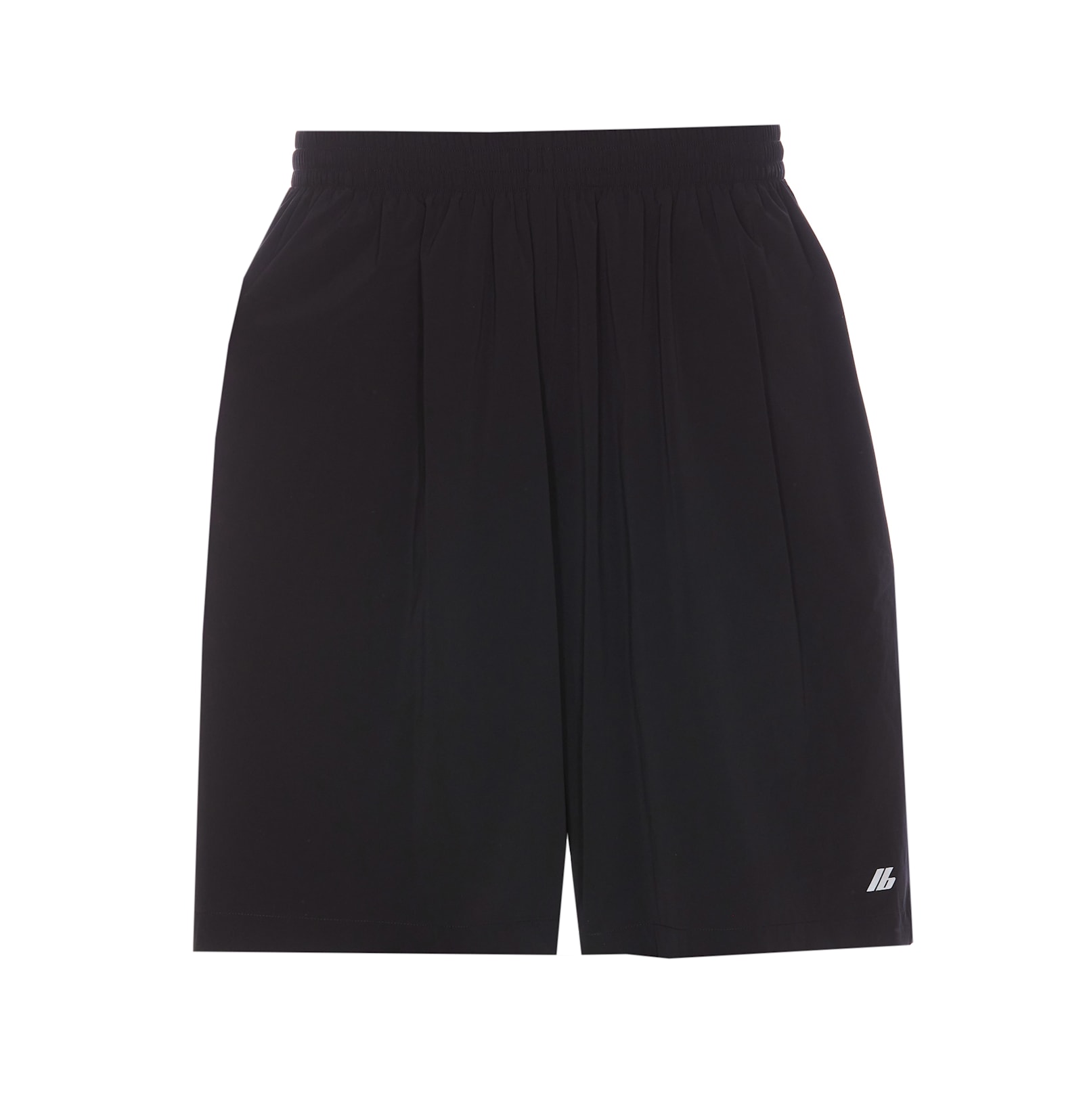 Shop Balenciaga Logo Activewear Stretch Shorts In Black