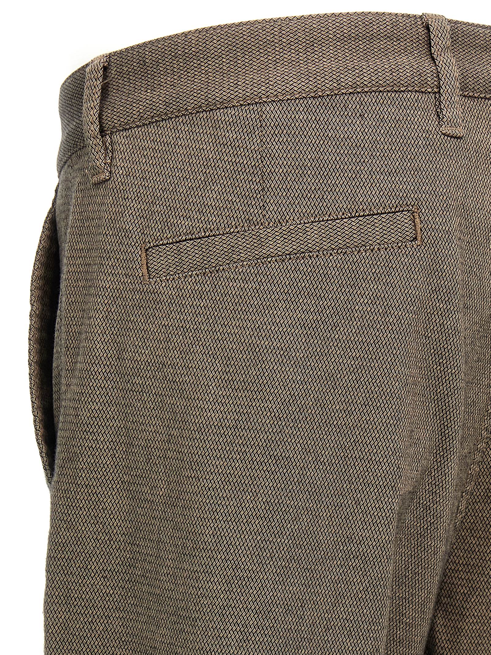Hugo Boss Tapered-leg Trousers In Brown