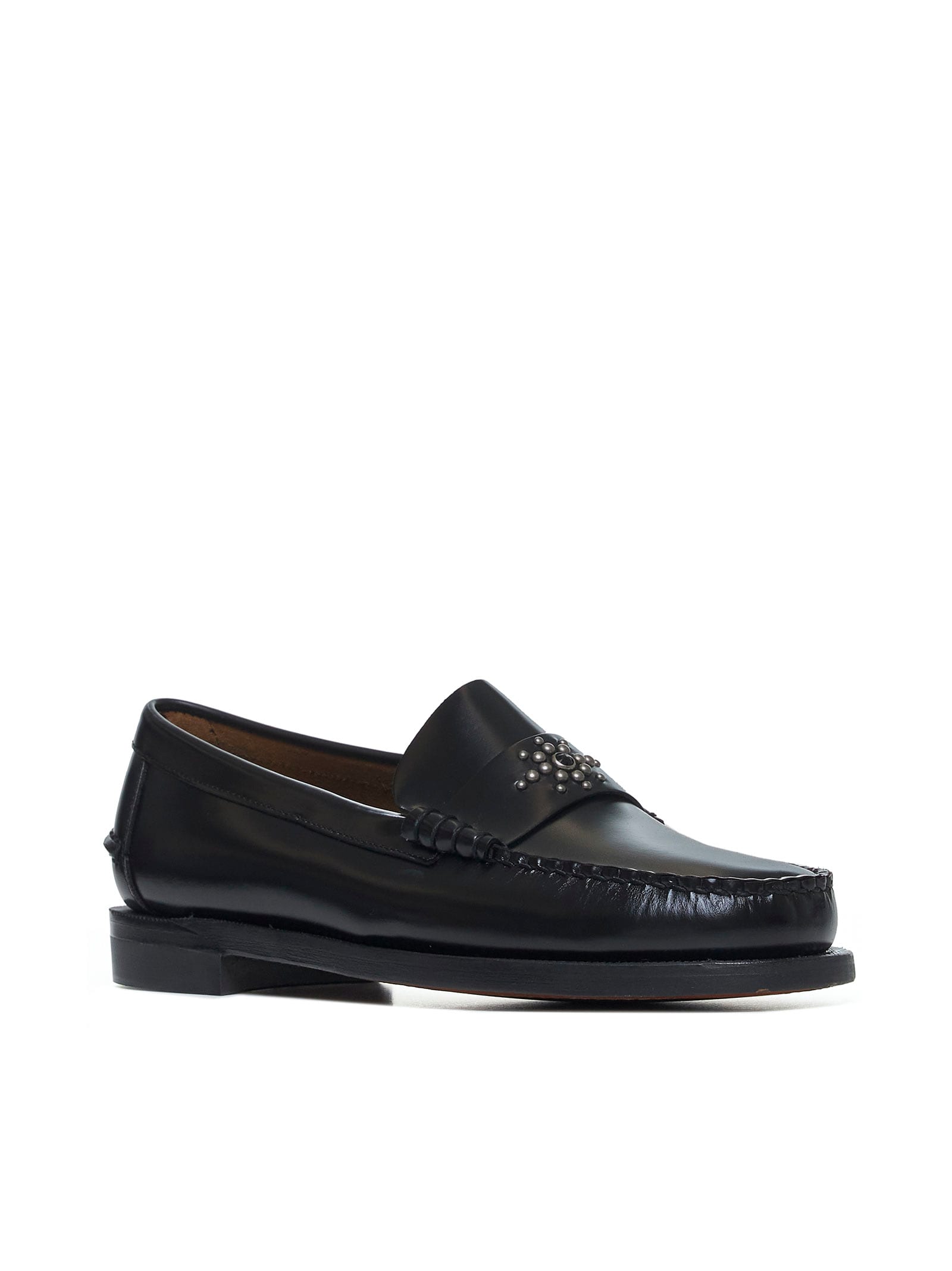 Shop Msgm Loafers In Black Sun