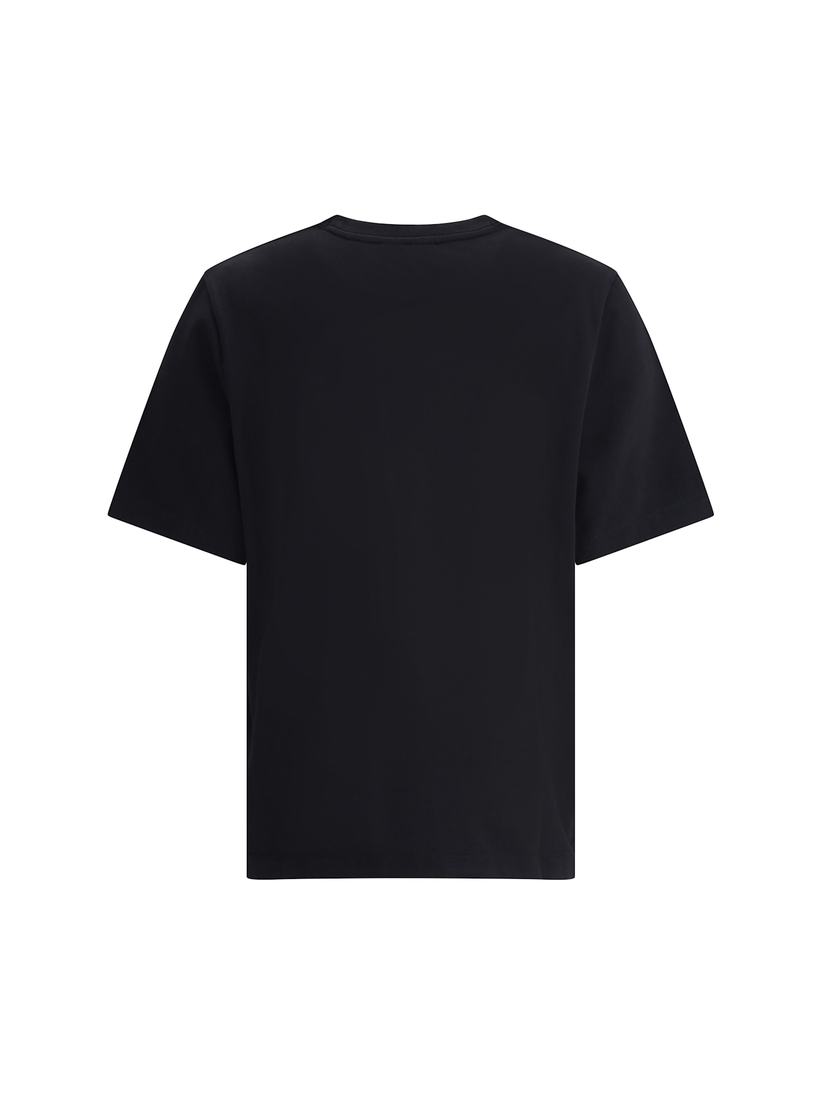 Maison Kitsuné Black Dressed Fox Cotton T-shirt In Black