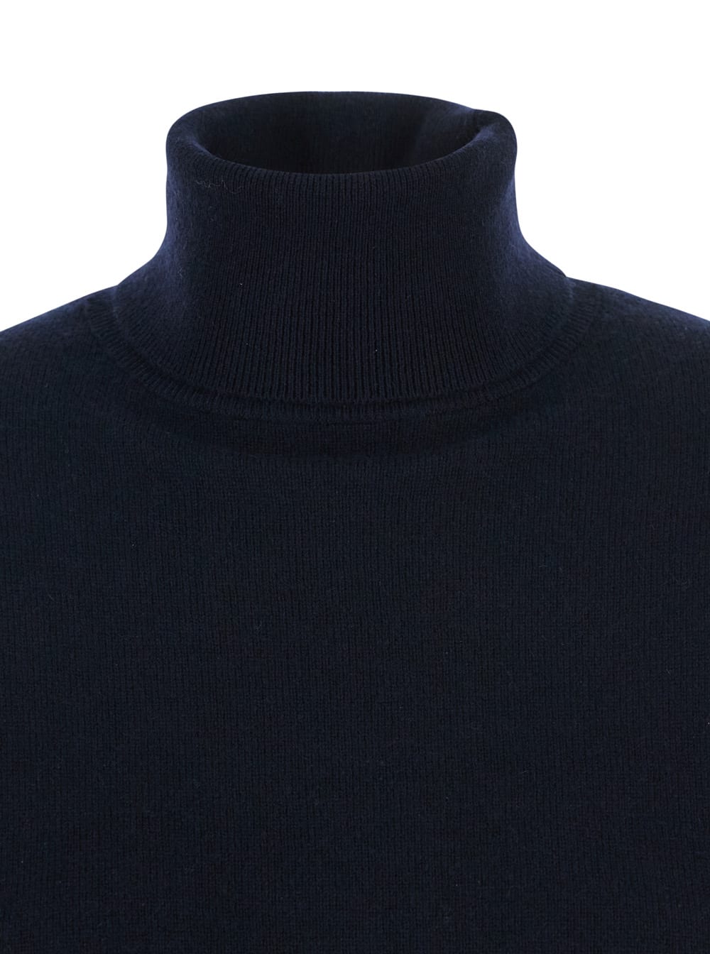 Allude High-neck Cashmere Sweater In Blue