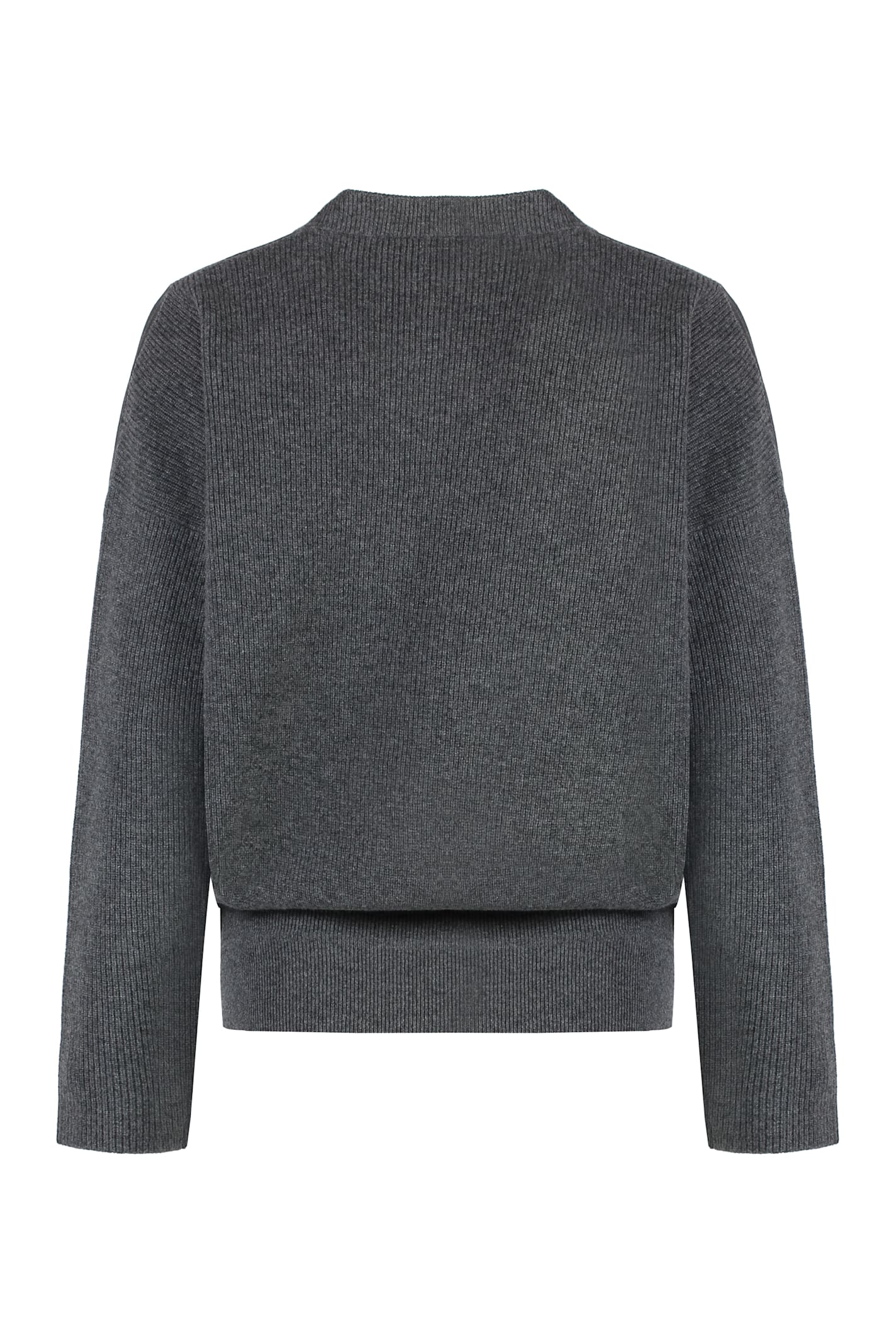 Shop Fabiana Filippi Wool Blend Sweater In Grey