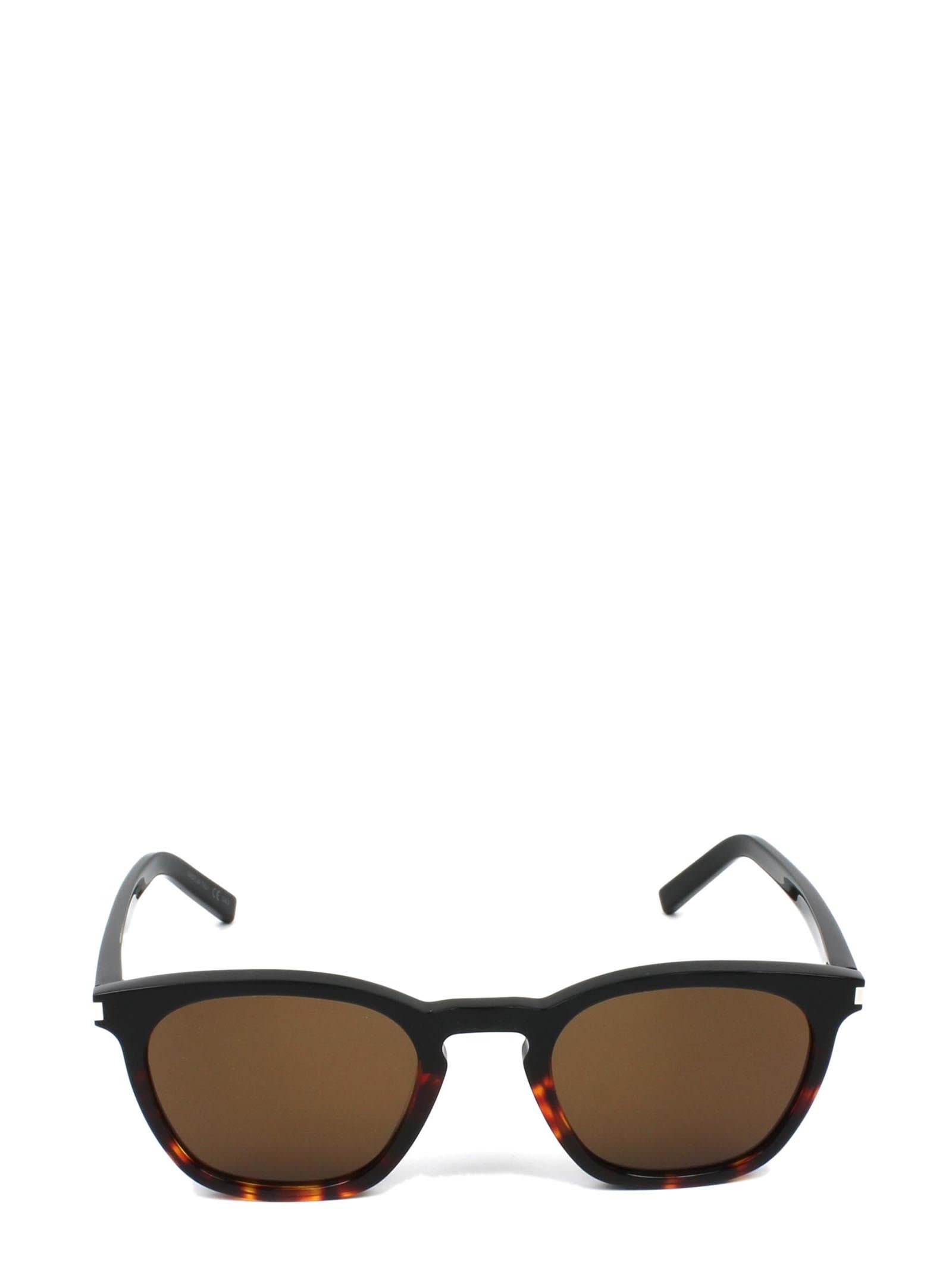 Saint Laurent Eyewear Saint Laurent Sl 28 Black & Havana Sunglasses