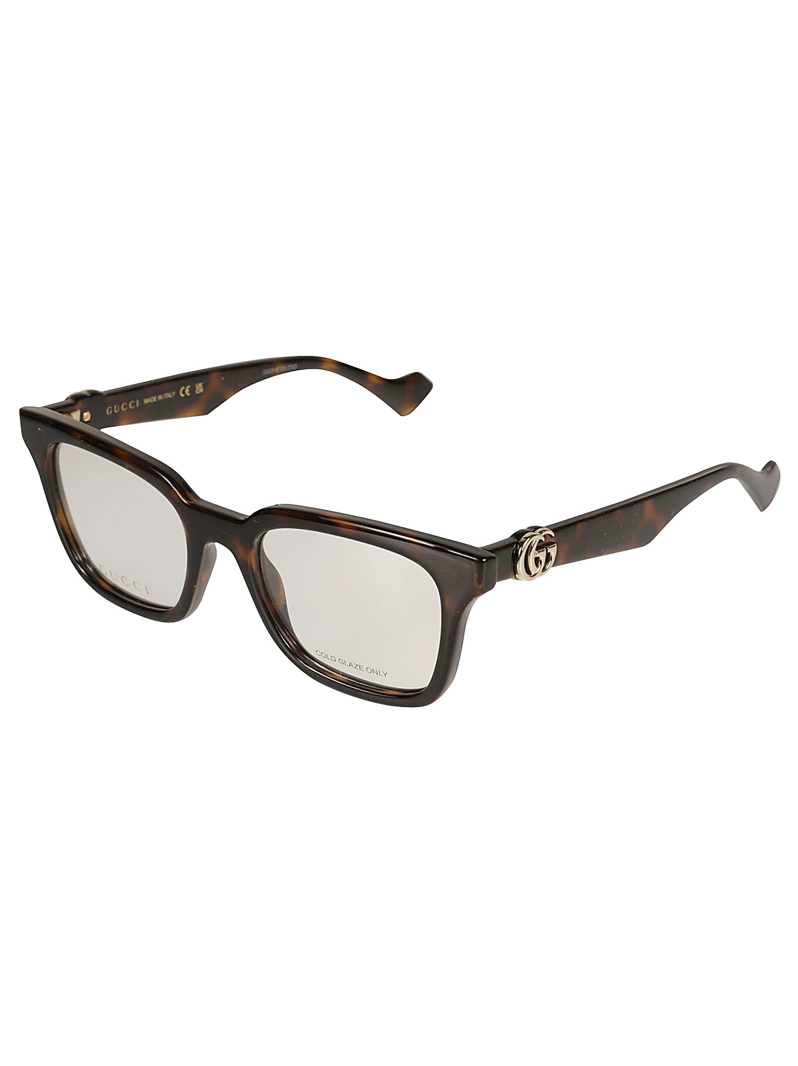 Gucci Logo Lens Square Frame In Brown
