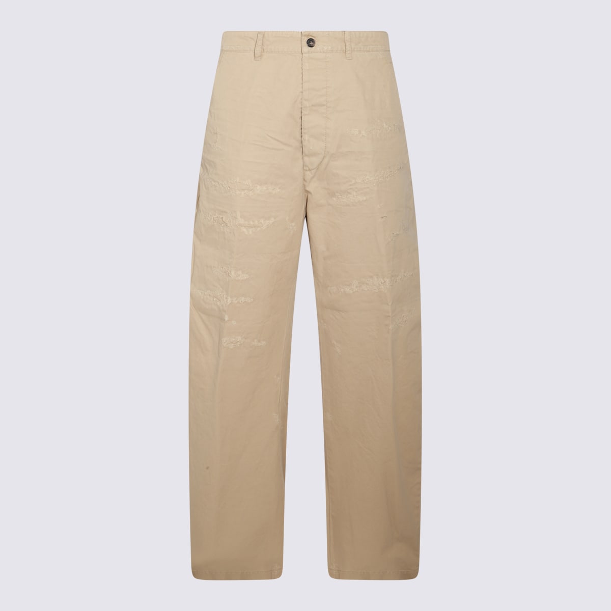 Shop Dsquared2 Beige Cotton Pants In Desert