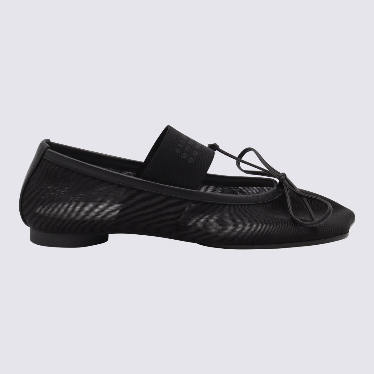 Mm6 Maison Margiela Mm6 By Maison Margiela "anatomic" Ballet Flats – Black In Black