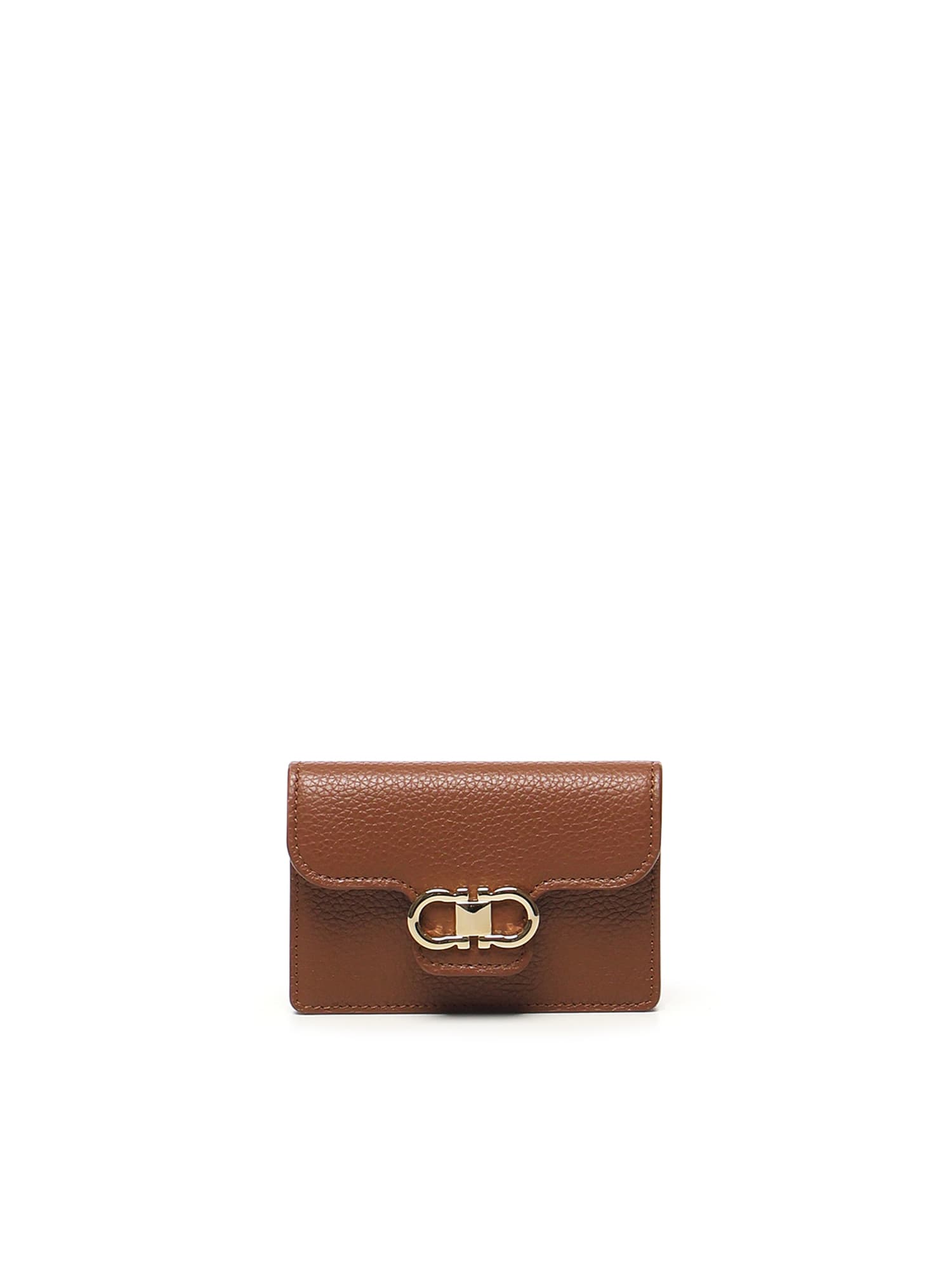 Ferragamo Credit Card Holder In Brown