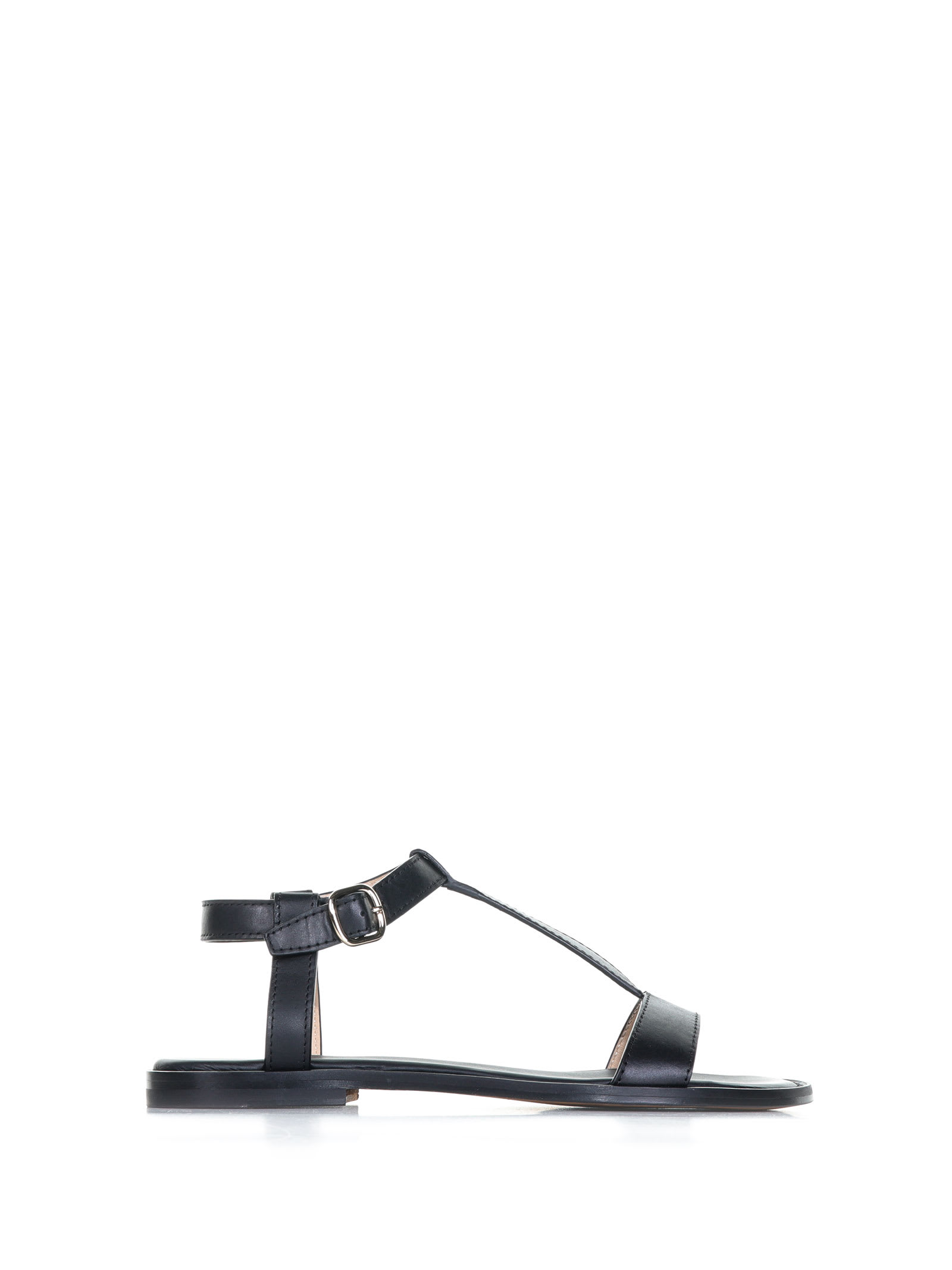 DOUCAL'S LEATHER SANDAL WITH STRAP